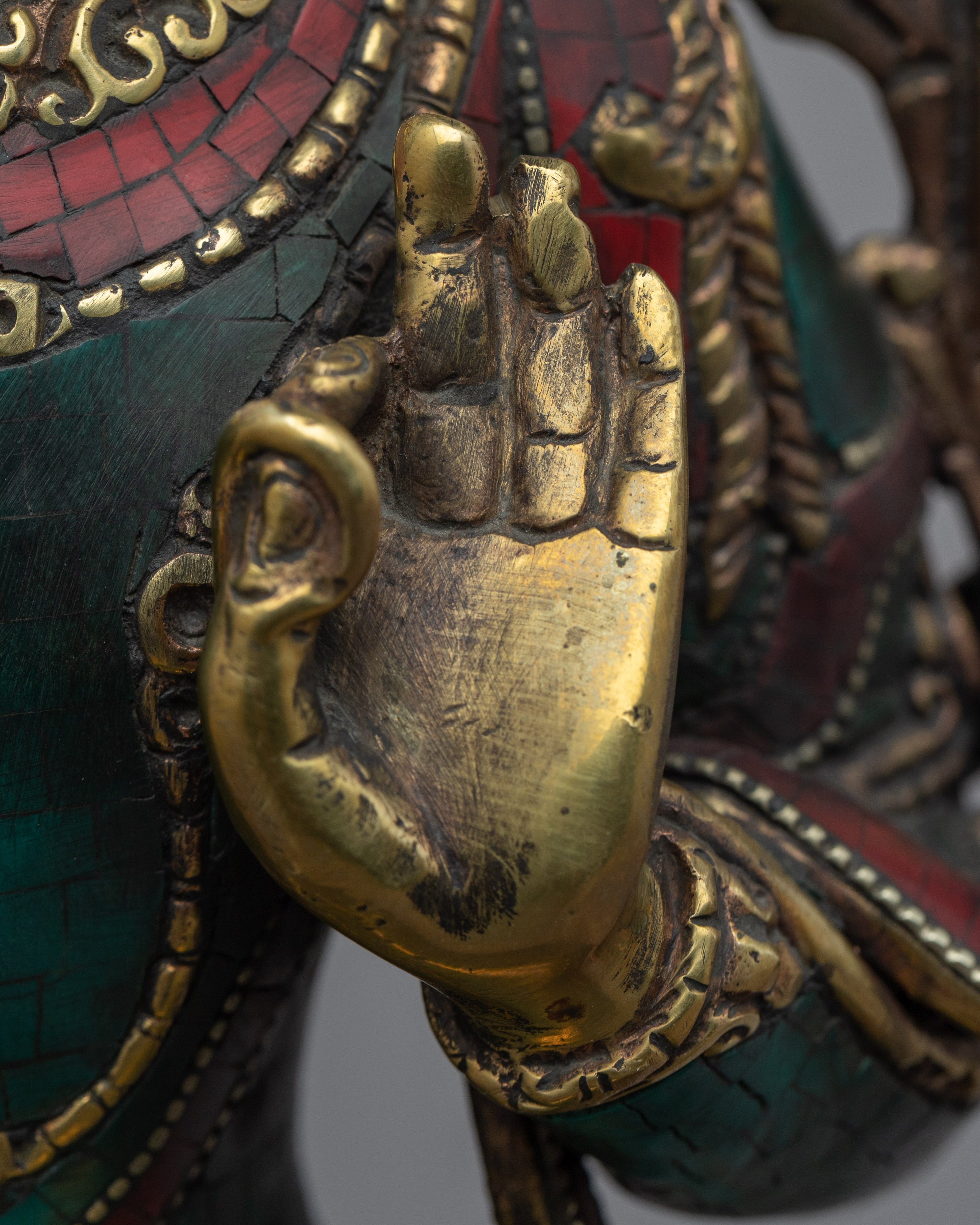 Manjushri Buddha Statue | Hand-Carved Bodhisattva Statue