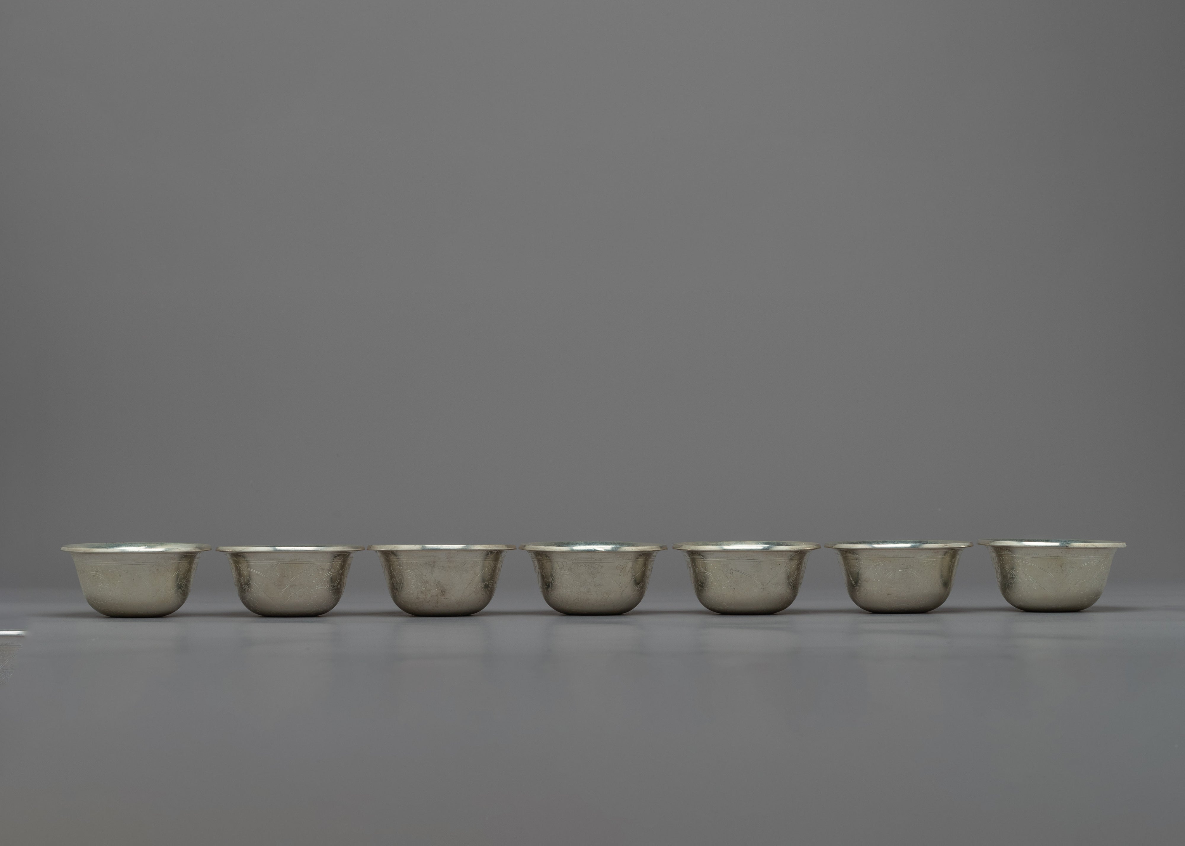 7 Bowl Water Offering Set | Symbolic Offering for Purification and Devotion