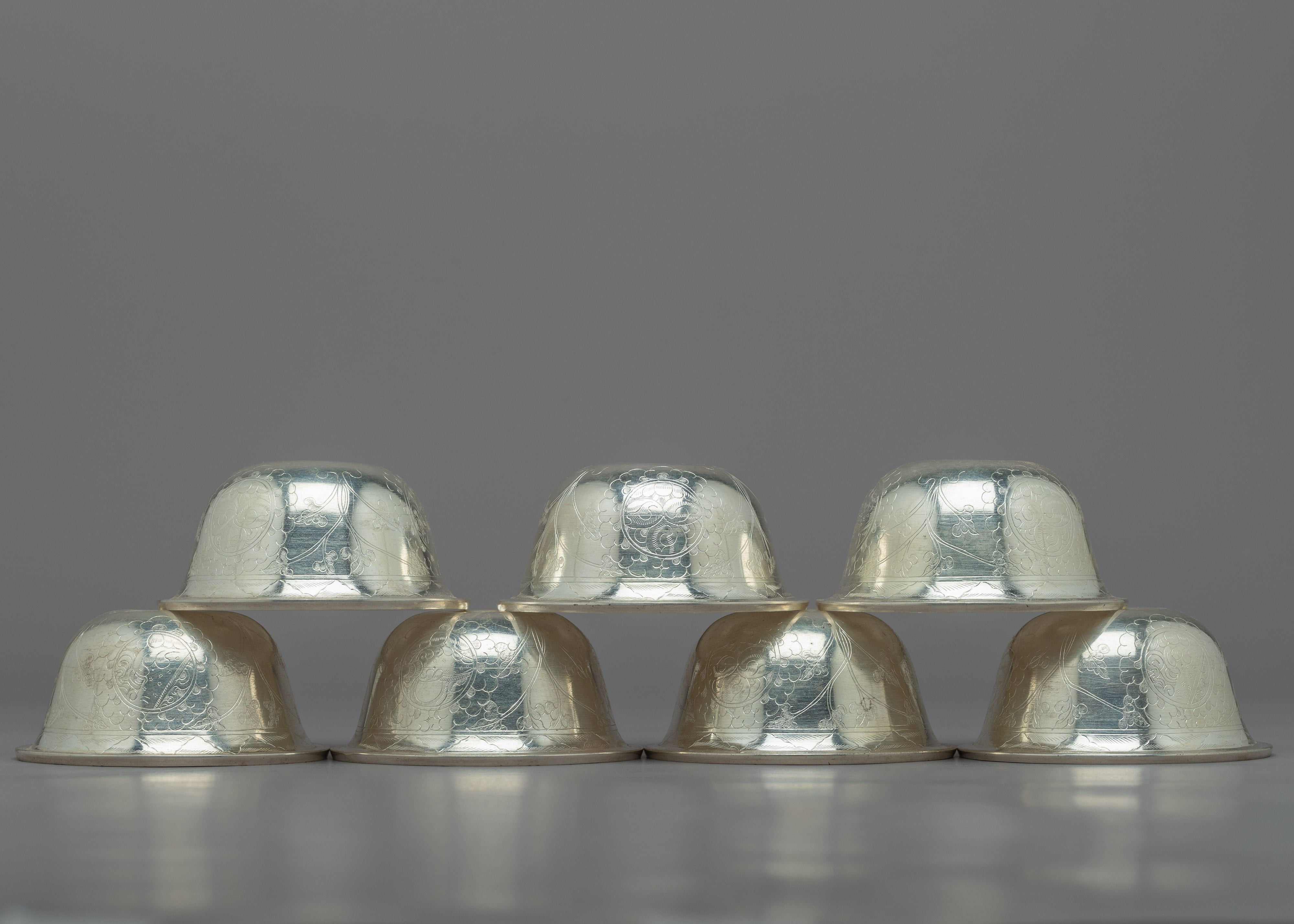 7 Bowl Water Offering Set | Symbolic Offering for Purification and Devotion