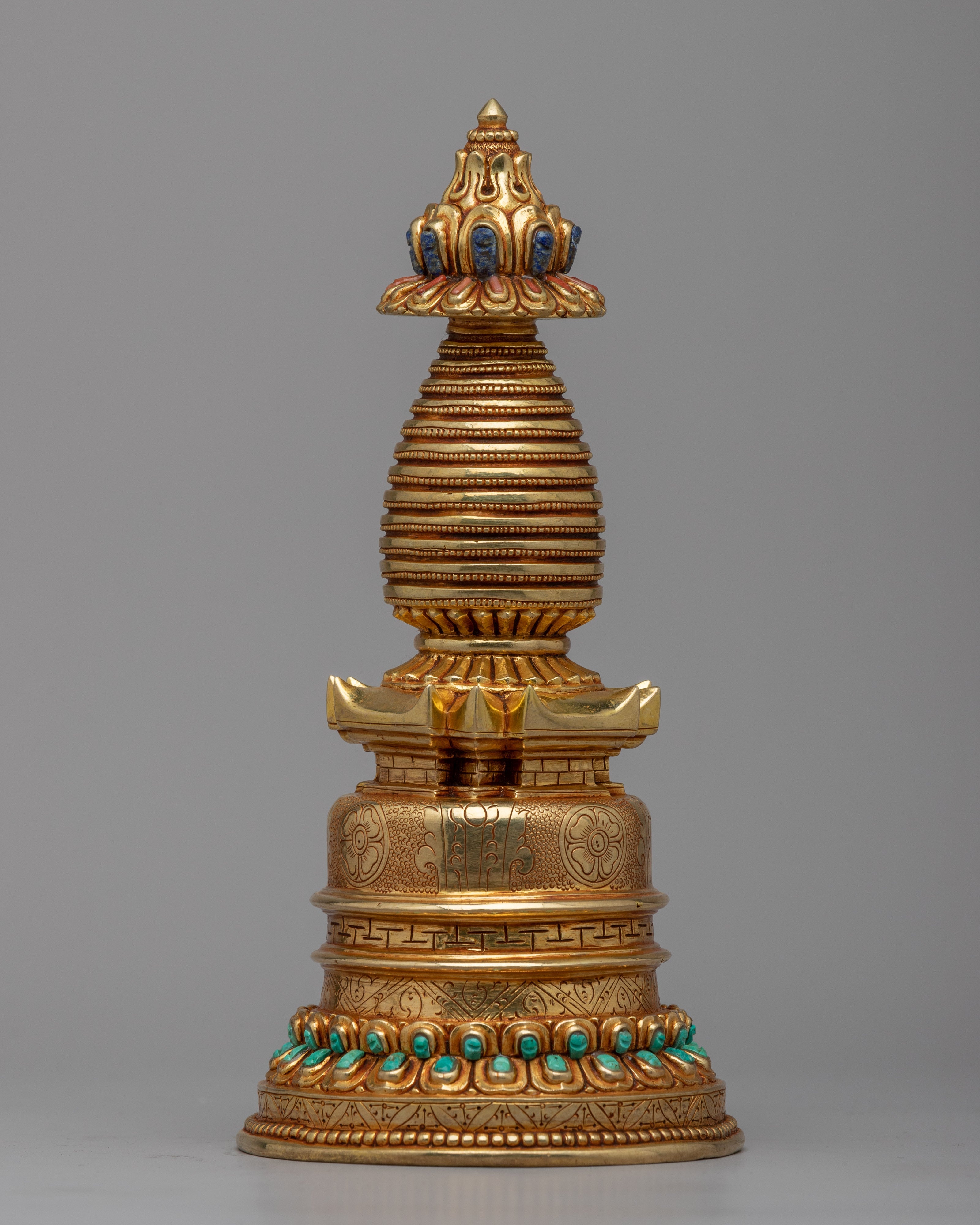 Himalayan Buddhist Stupa | 24k Gold Plating Stupa