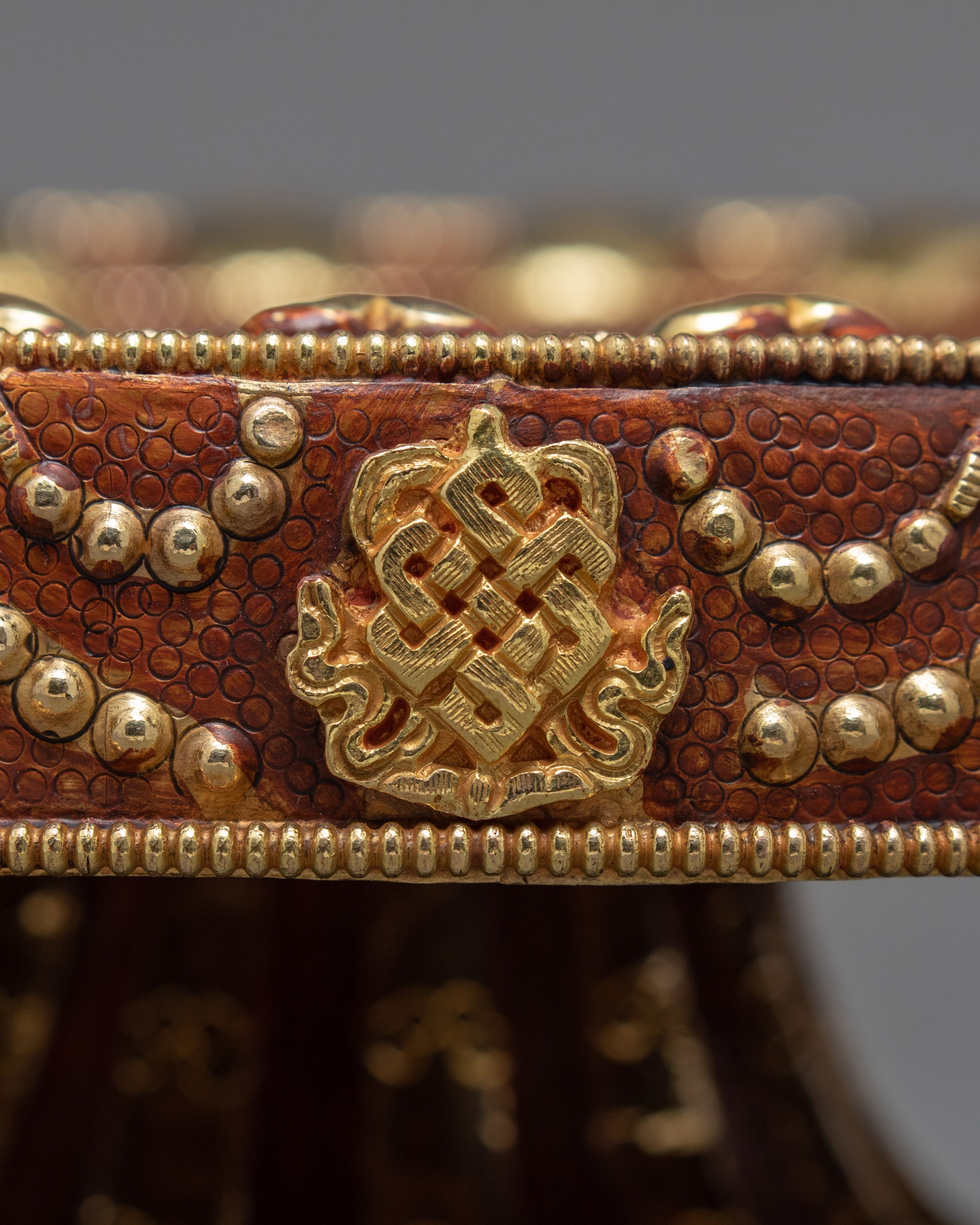 Traditional Rice Offering Set | Highly Decorated Copper Mandala
