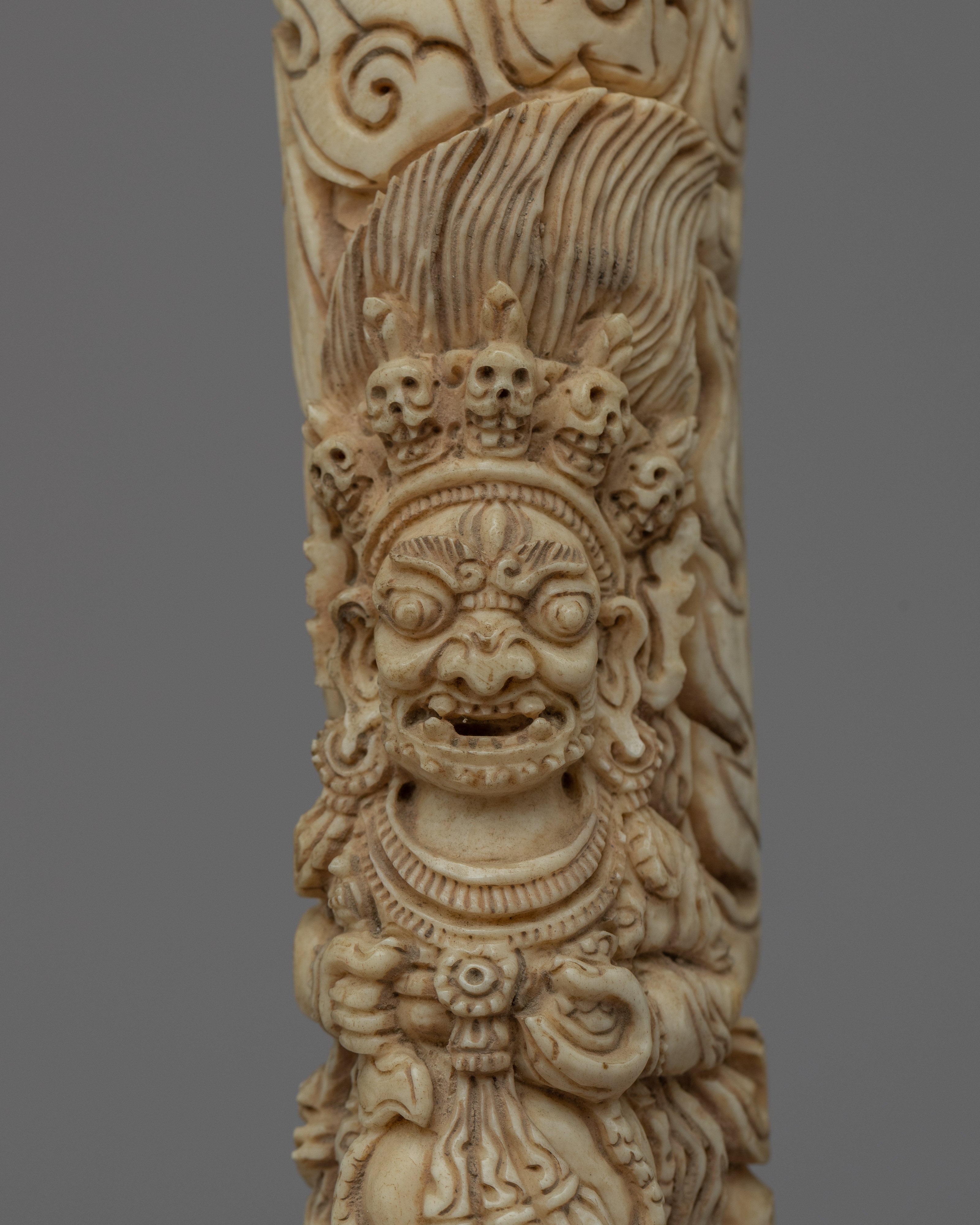 Ethically Sourced Bone Mahakala State | Protector Deity