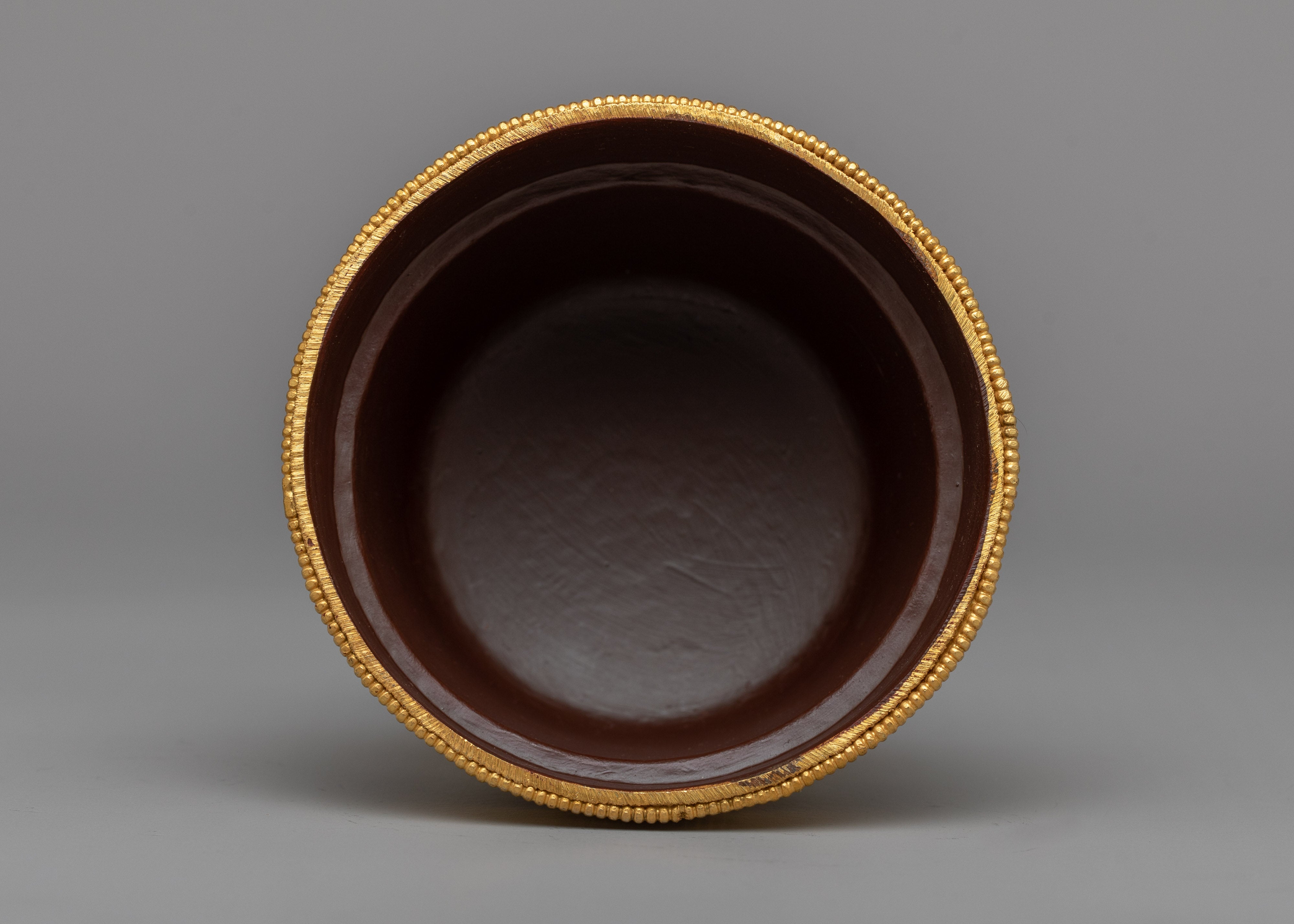 Copper Offering Bowl with Intricate Engravings | Symbolic Altar Centerpiece