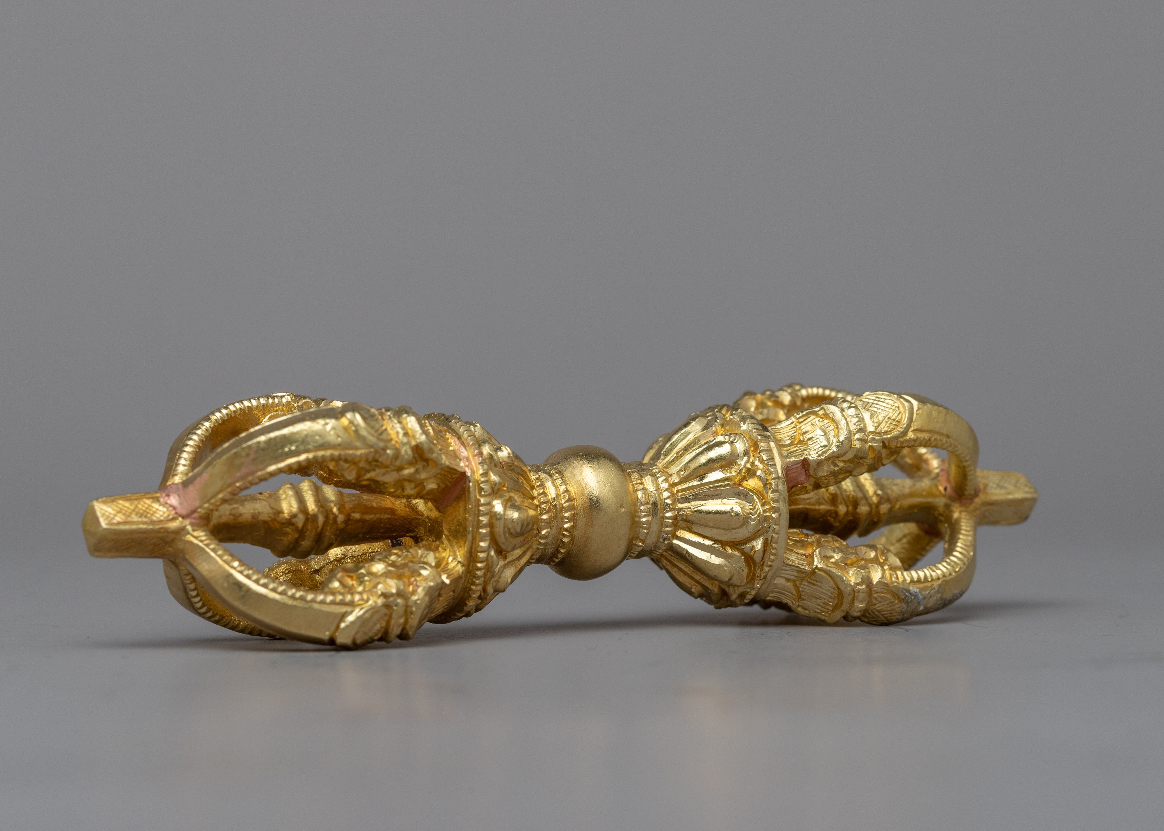 Tibetan Vajra and Bell Set | 24K Gold Plated Handles on Copper Body