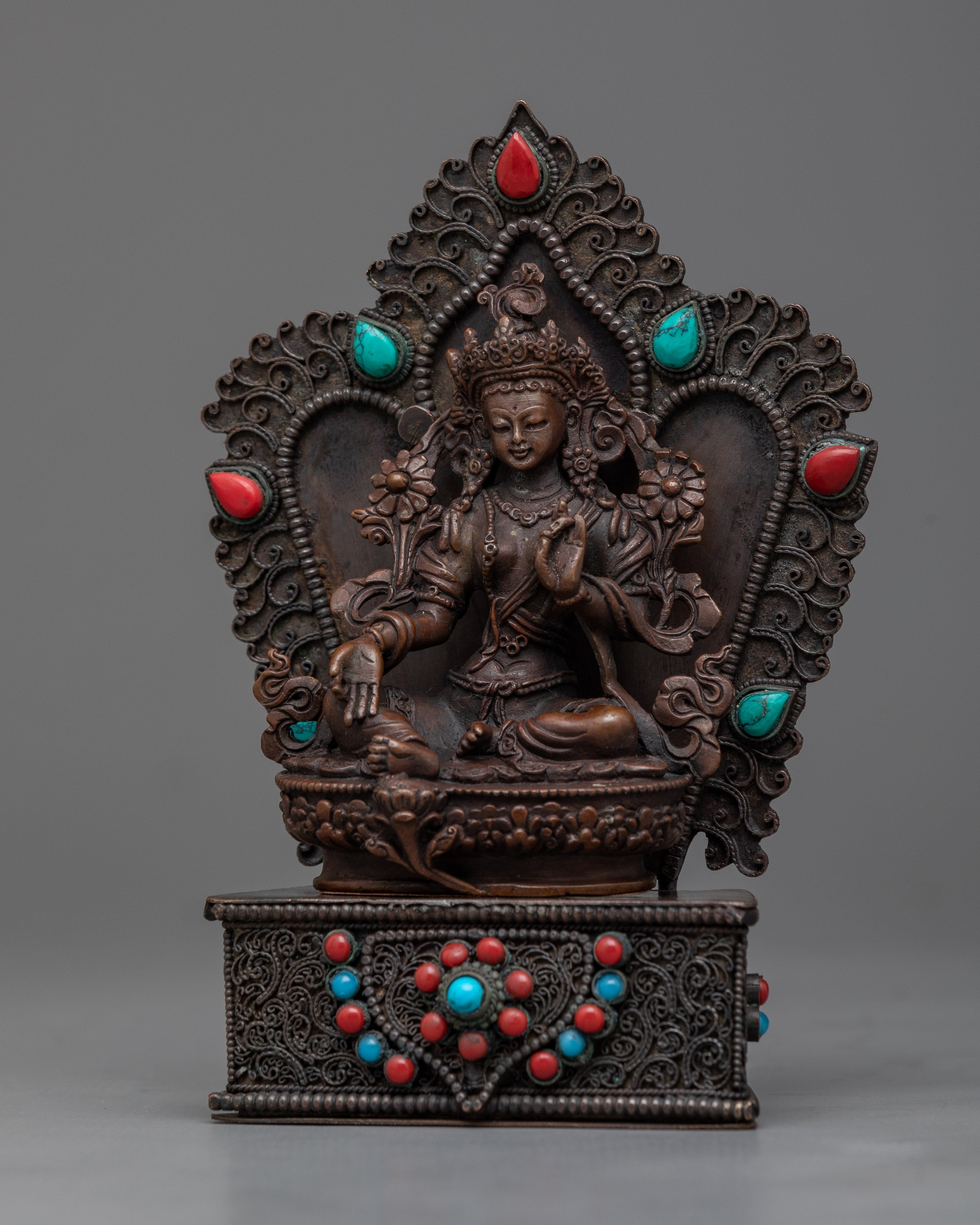 Green Tara Art | Machine Made Statue for Home Décor
