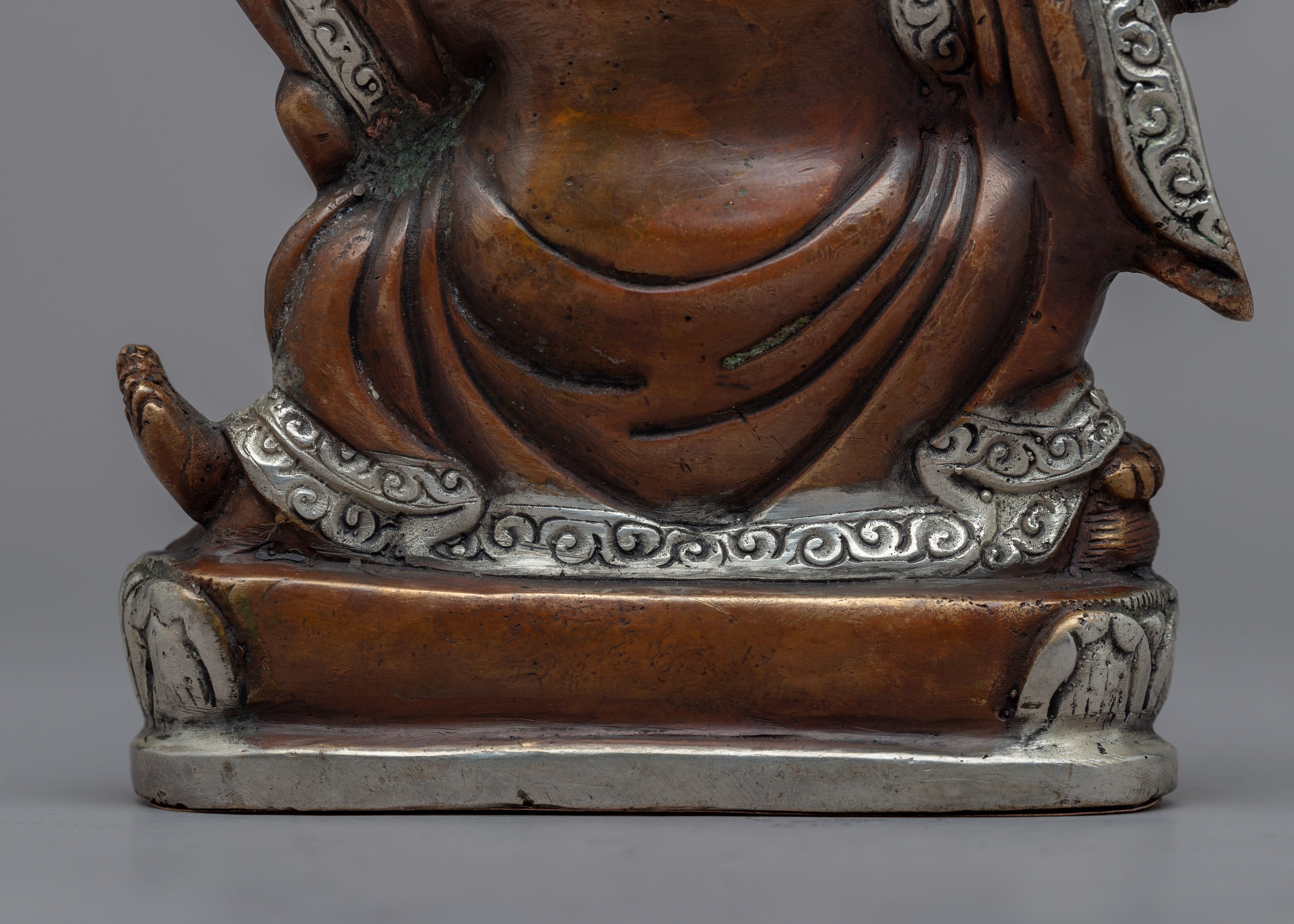 Mahakala Bernagchen Statue | Copper Body with Silver Plating for Decor