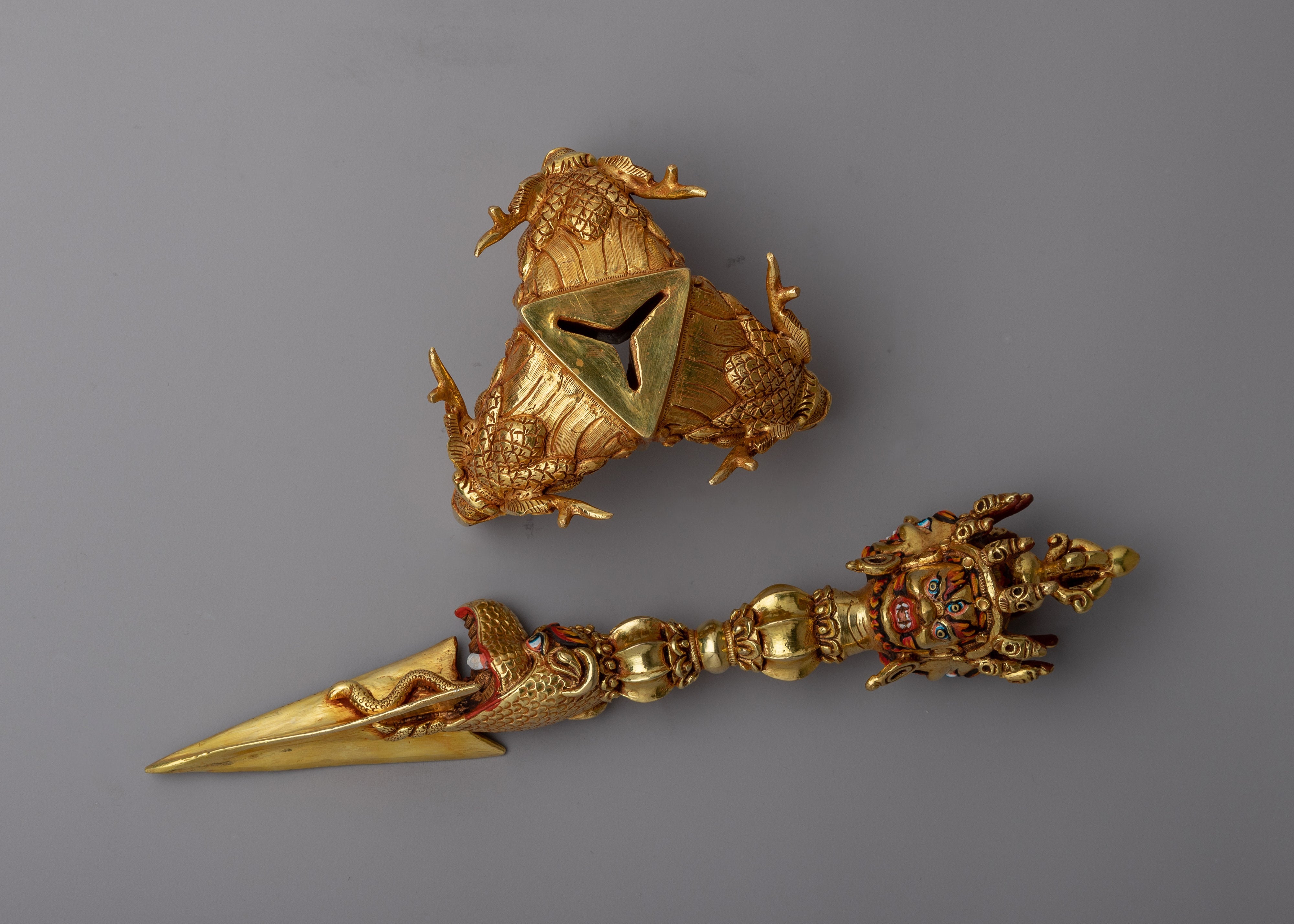 Copper Body Dorje Phurba Dagger | Sacred Buddhist Ritual Tool