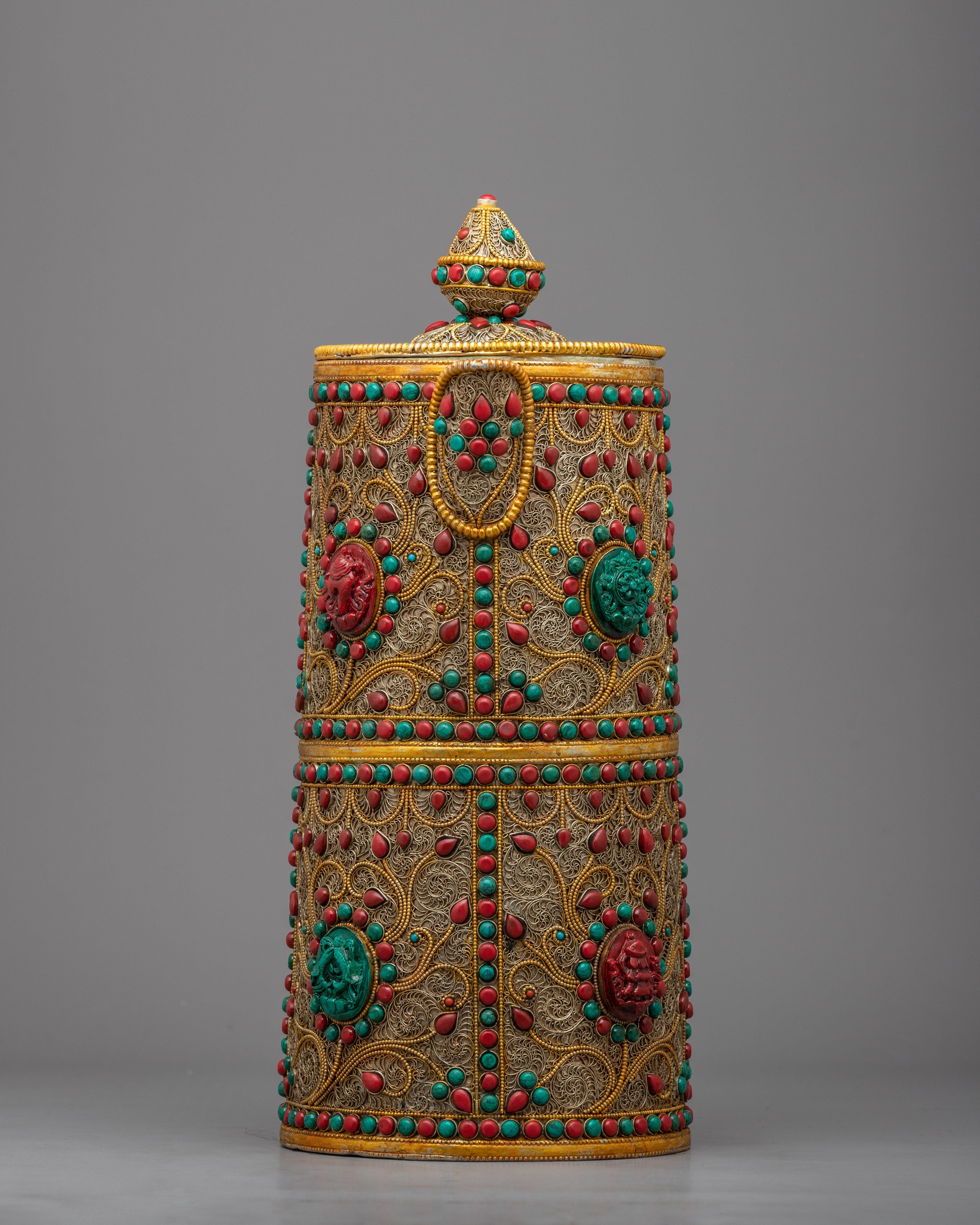 Buddhist Traditional Tea Pot | Gemstones Embedded on the Pot