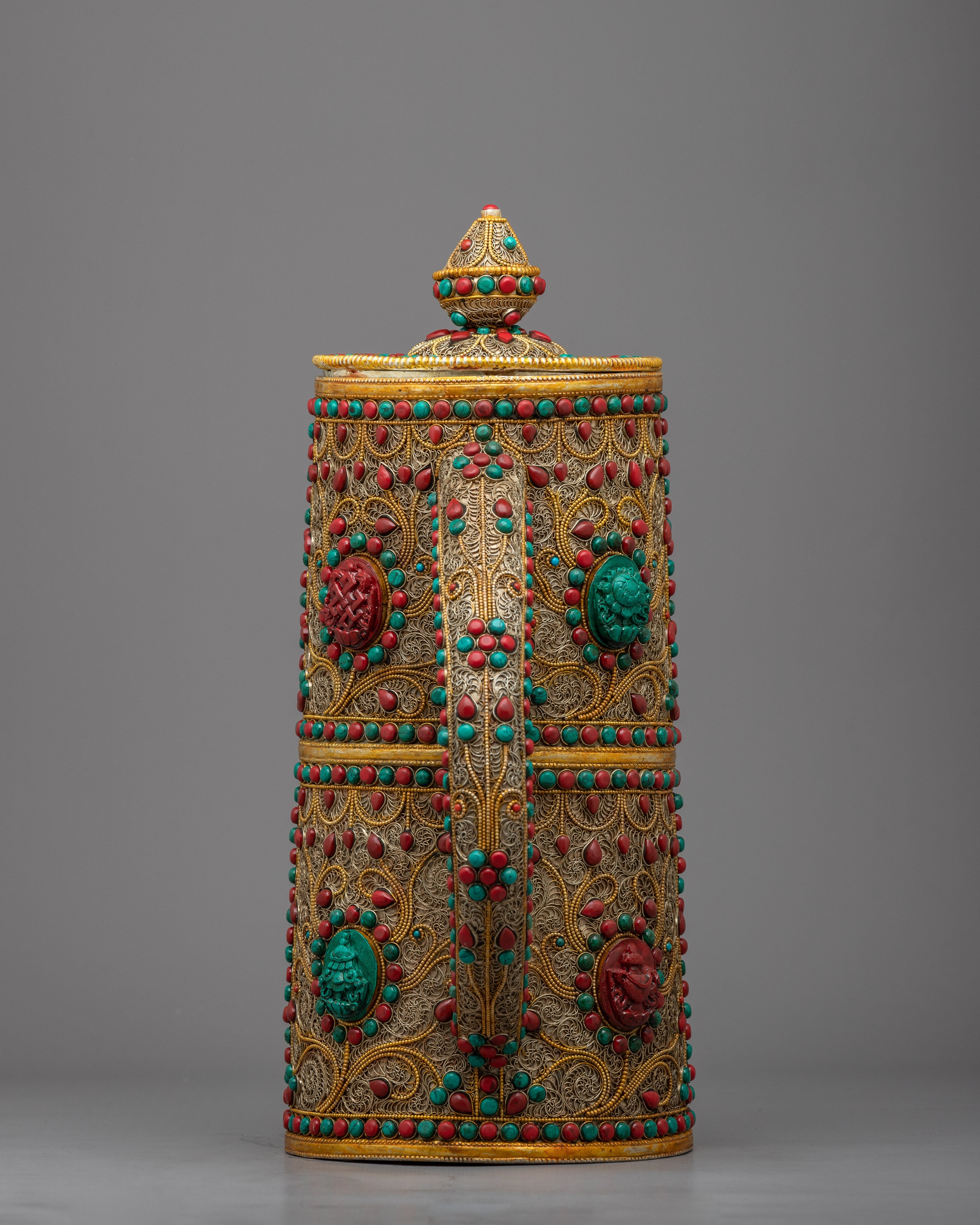Buddhist Traditional Tea Pot | Gemstones Embedded on the Pot