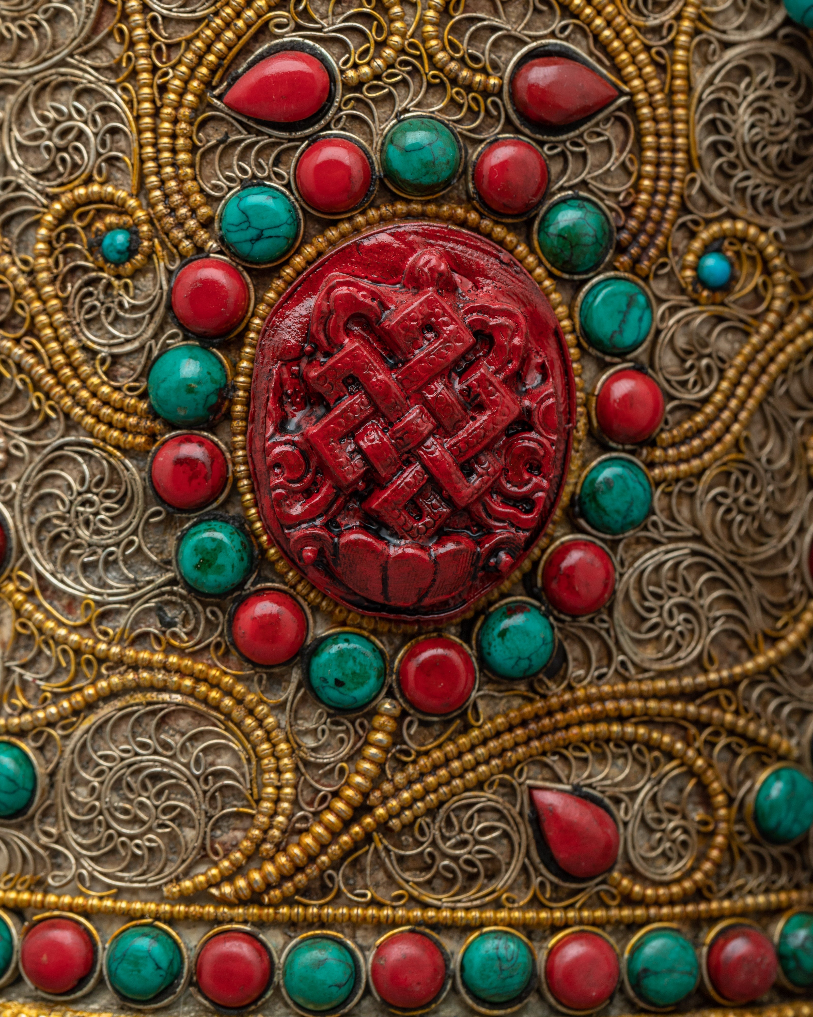 Buddhist Traditional Tea Pot | Gemstones Embedded on the Pot