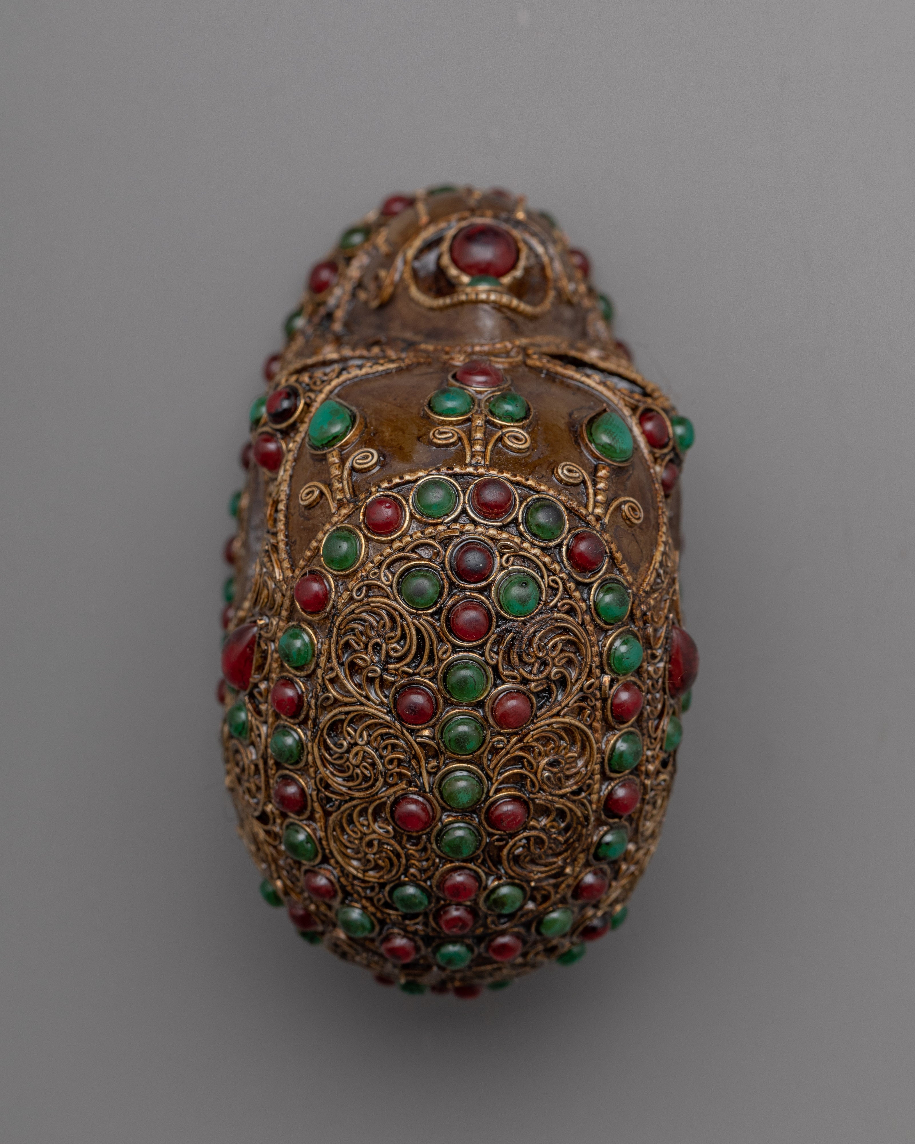 Skull Crystal with Gemstones | Stunning Silver Plated Decoration for Home or Office