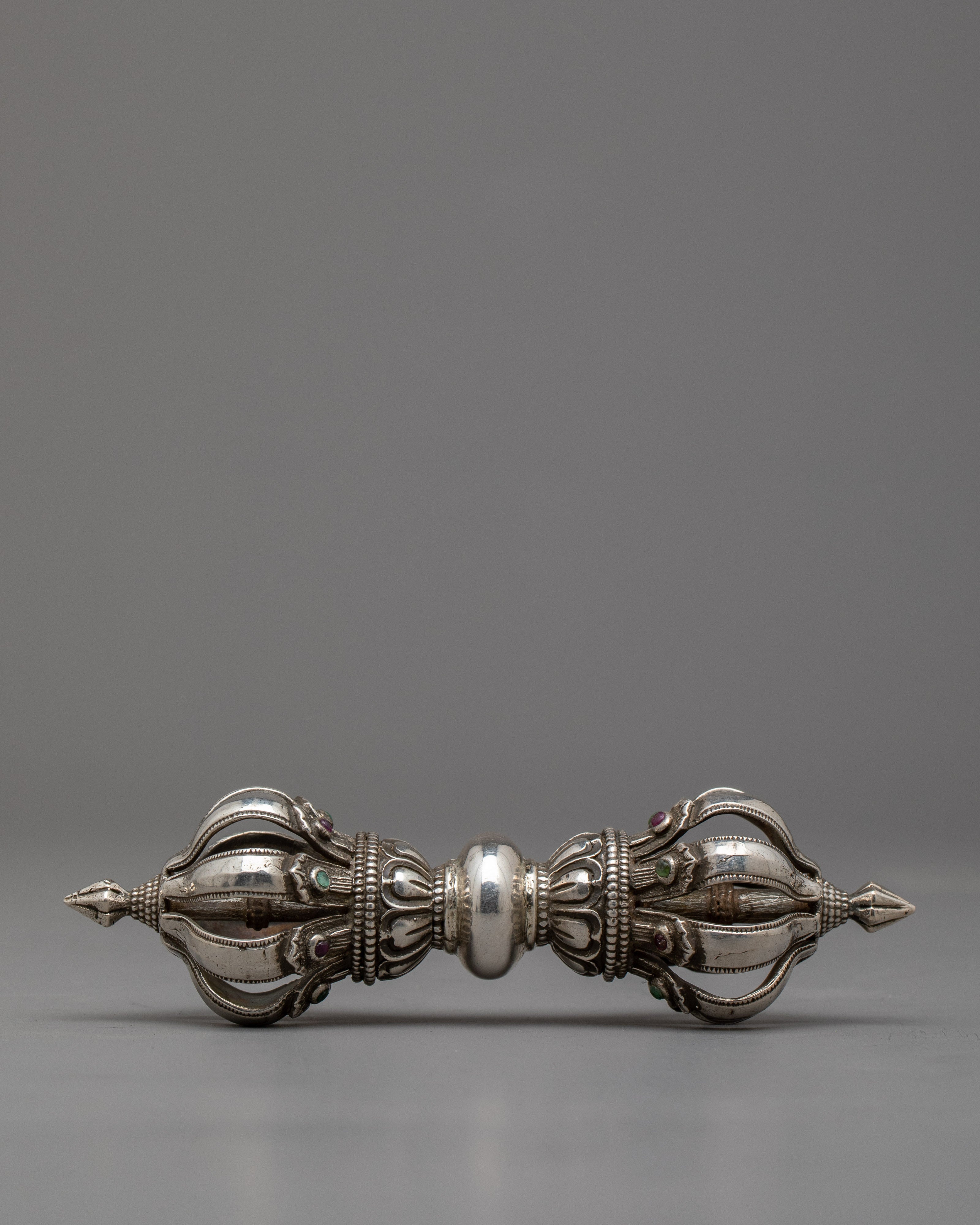 Buddhist Bell and Vajra Set | Exquisite Coppre Body with Silver Plating