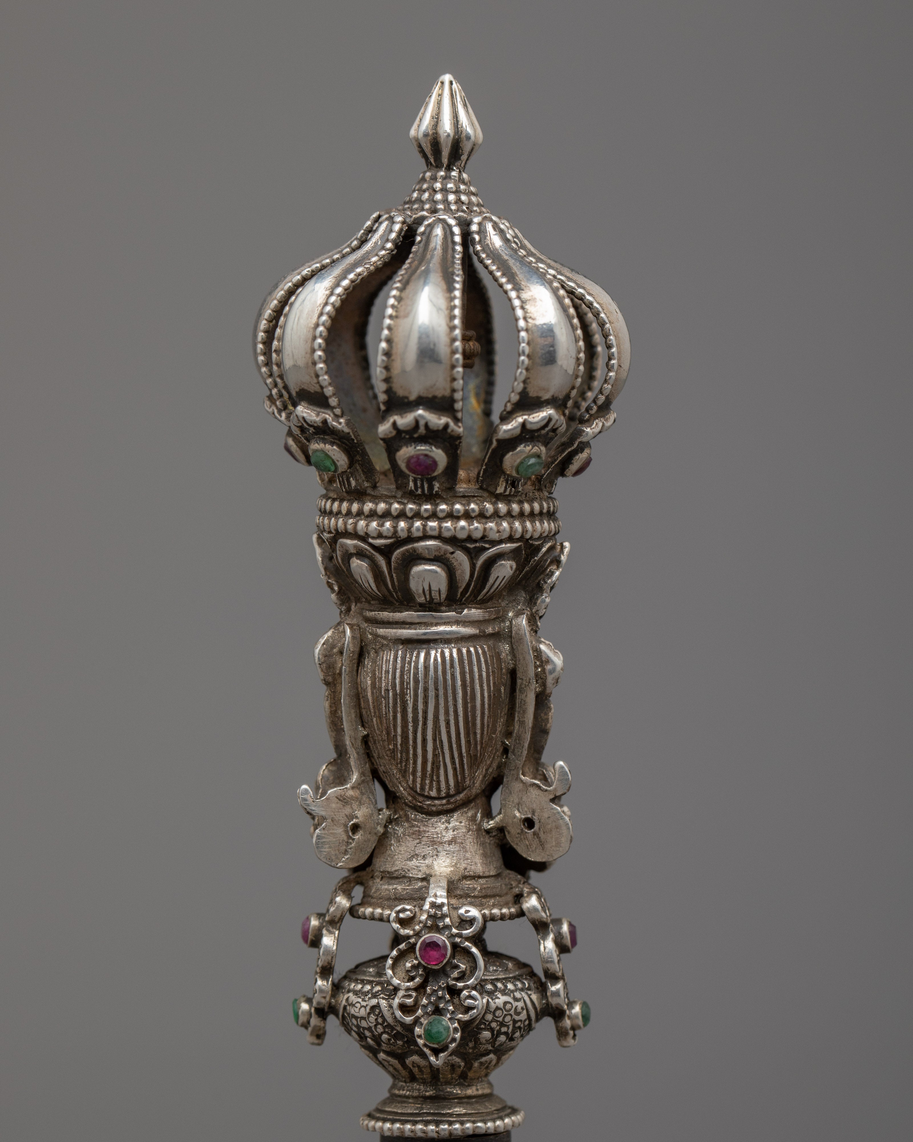 Buddhist Bell and Vajra Set | Exquisite Coppre Body with Silver Plating