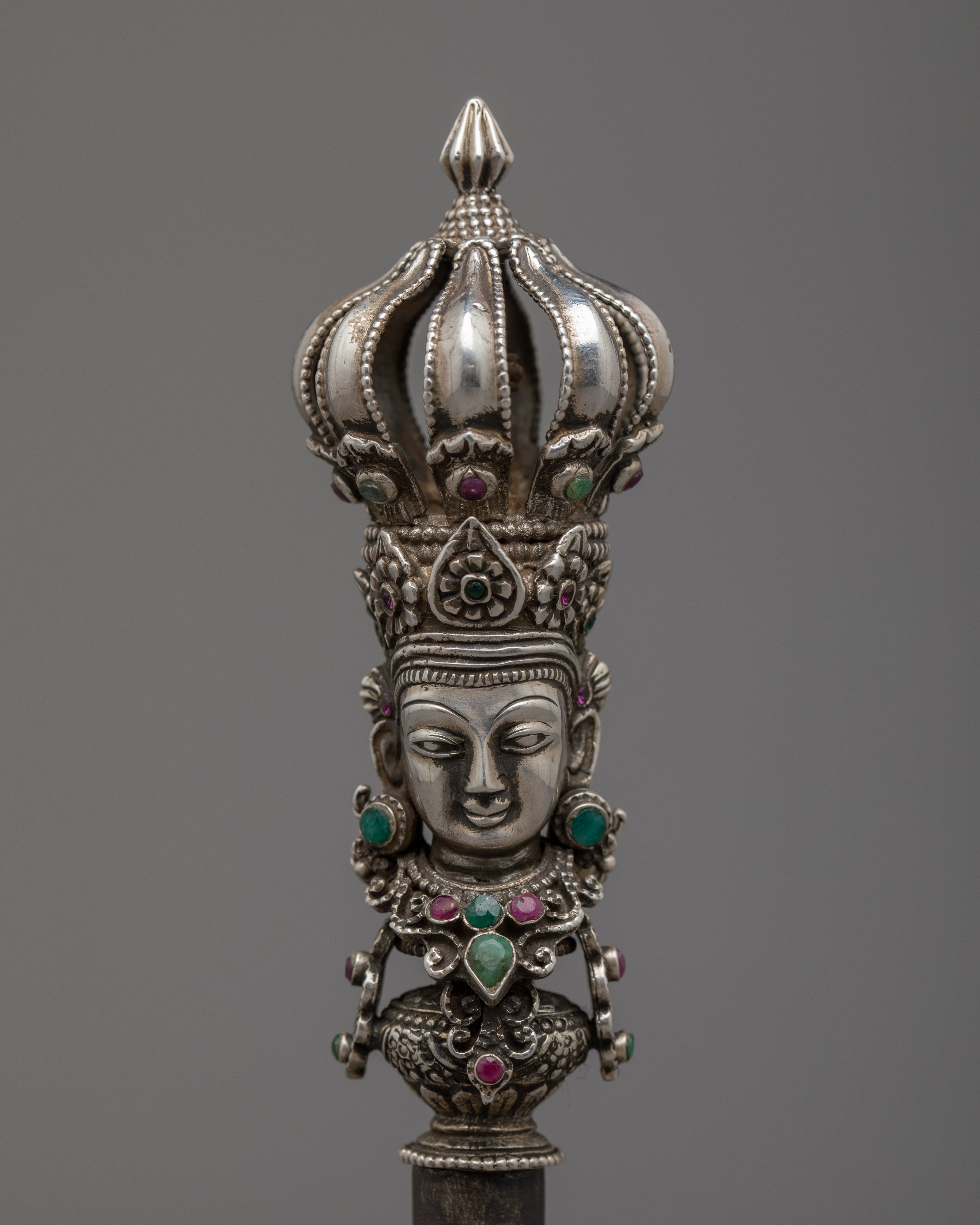Buddhist Bell and Vajra Set | Exquisite Coppre Body with Silver Plating