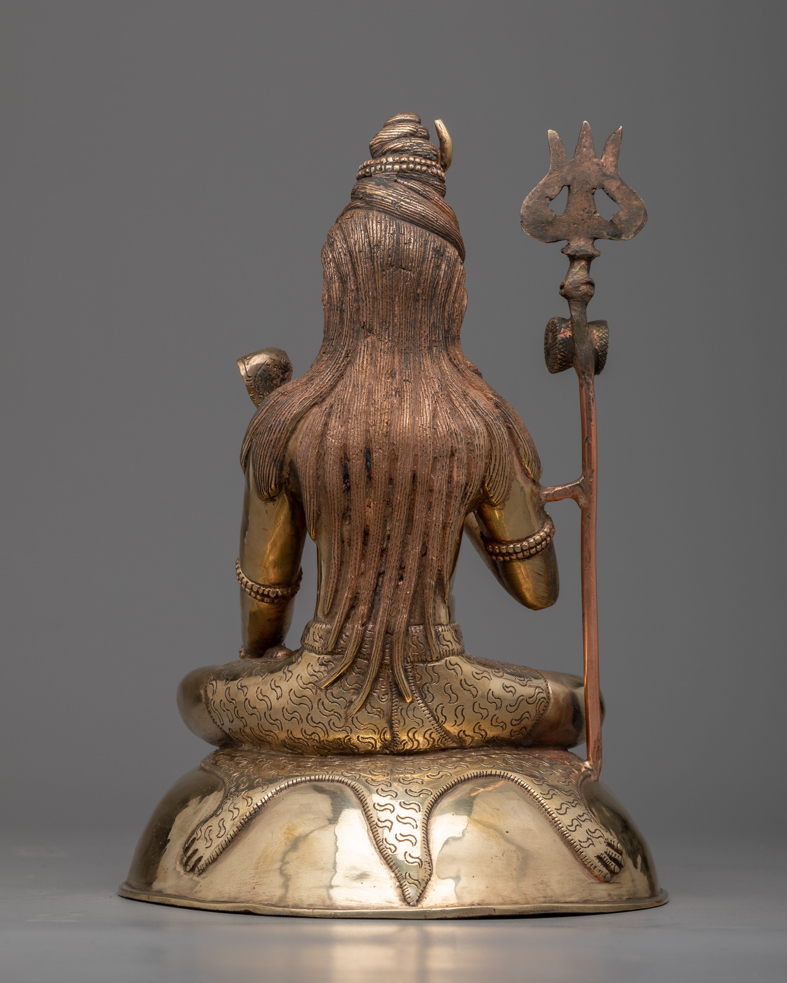 Handmade Copper Adiyogi Shiva Statue | Inspire Serenity and Wisdom in Your Home"