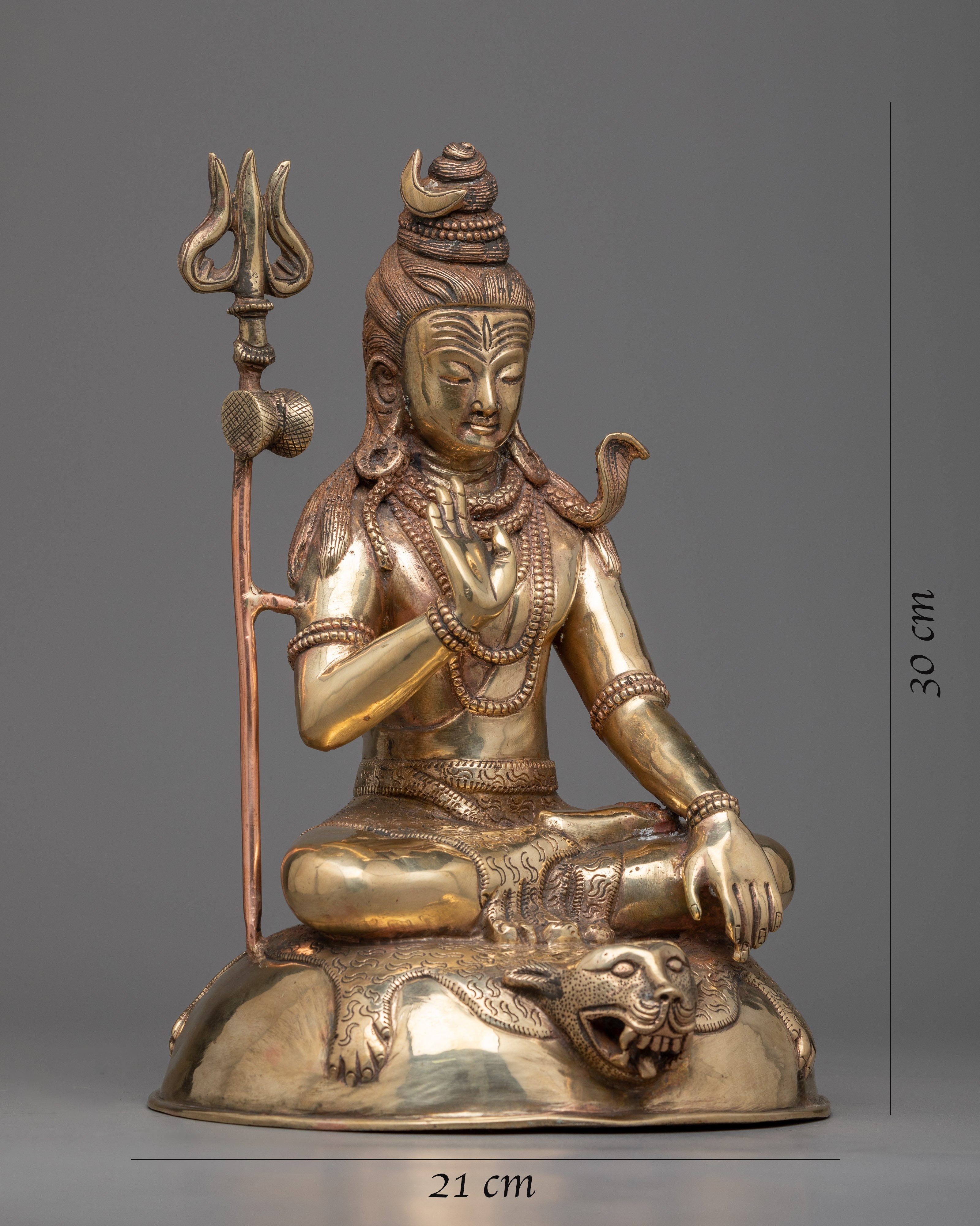 Handmade Copper Adiyogi Shiva Statue | Inspire Serenity and Wisdom in Your Home"