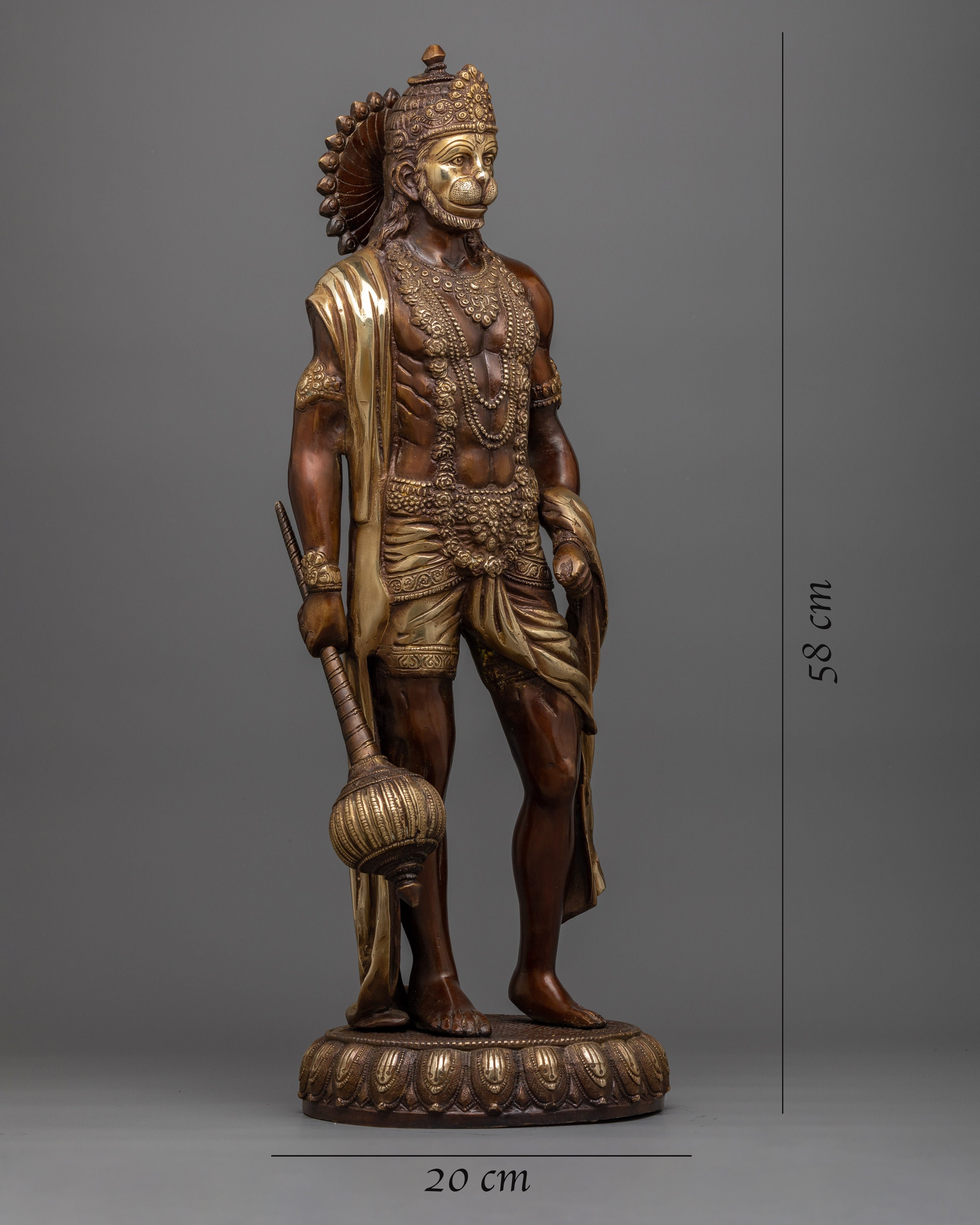 Divine Hanuman Ji Statue | Handcrafted Brass Body for Spiritual Bliss