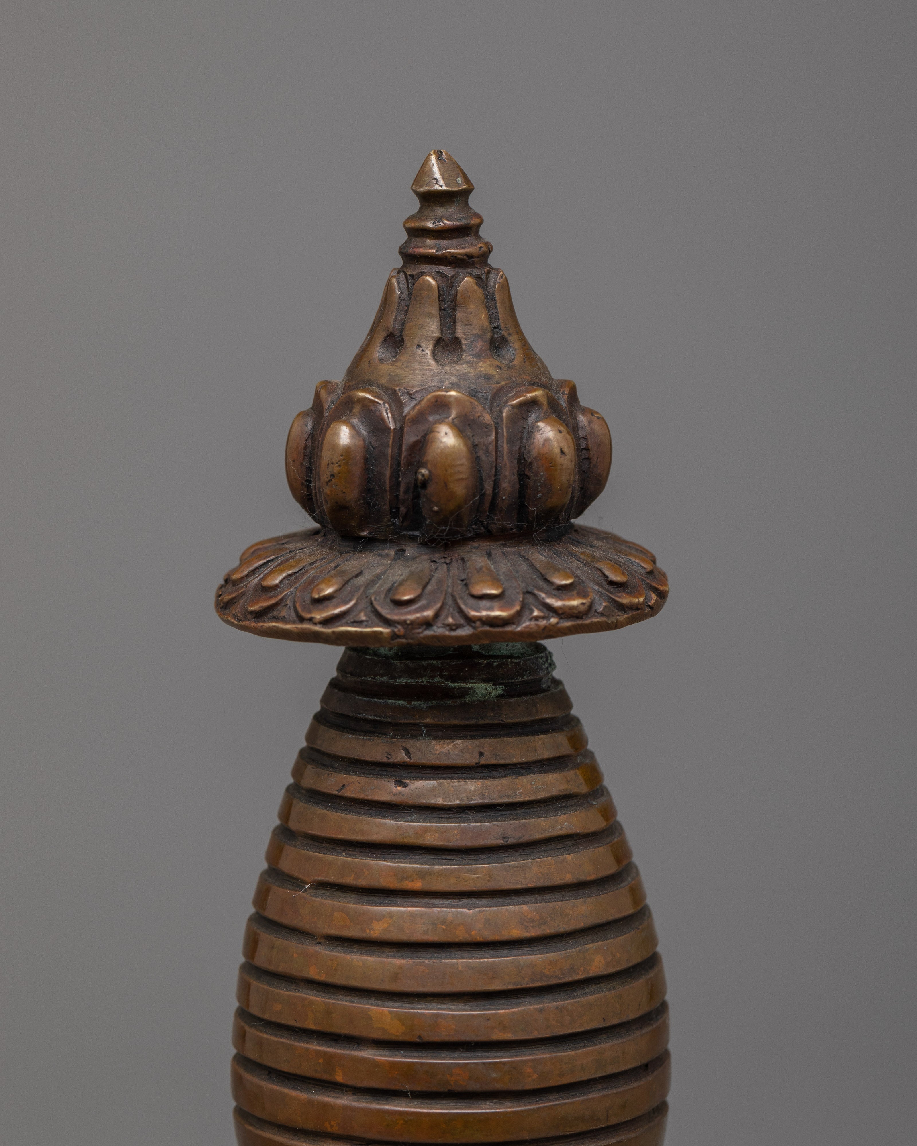 Handcrafted Copper Kadampa Stupa | Sacred Buddhist Decor