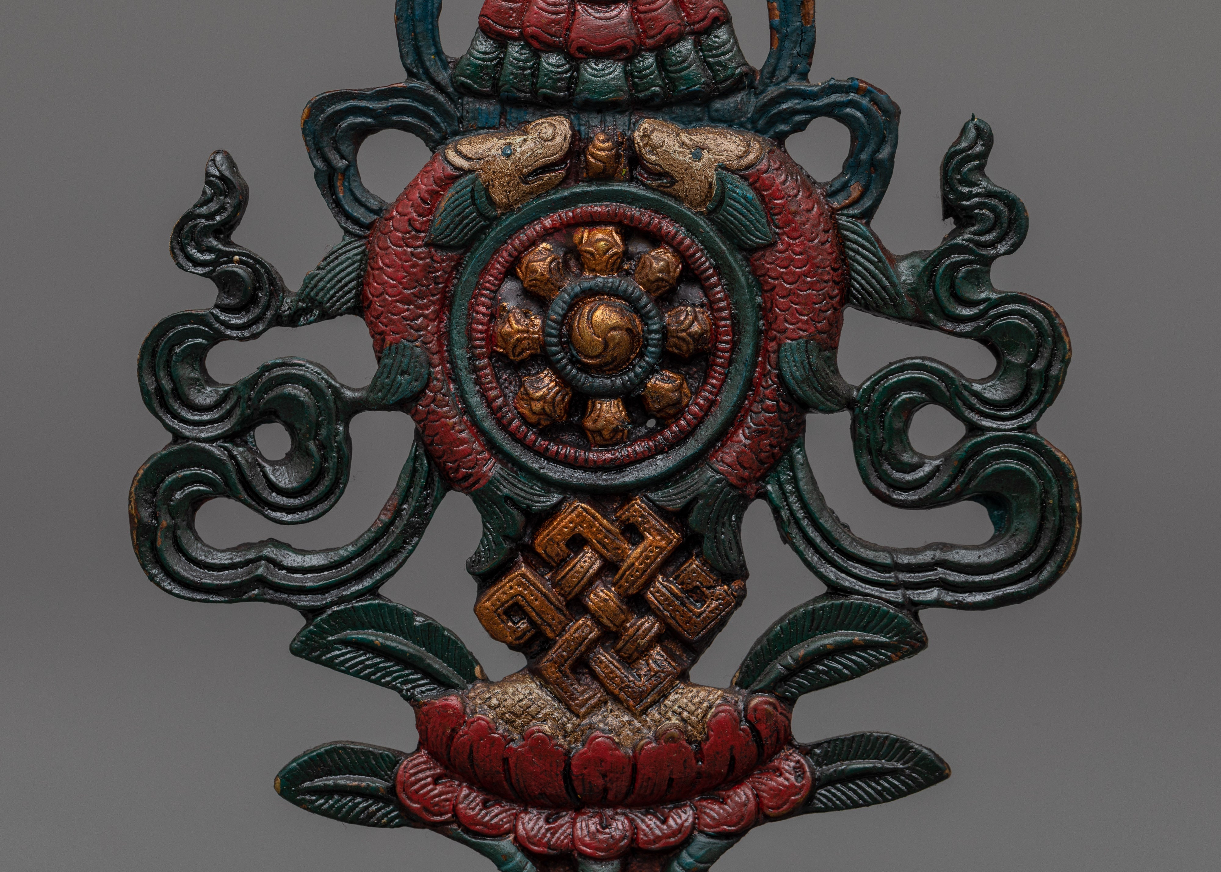 Auspicious Symbol | Handcrafted Brass Body Artwork for Prosperity and Good Fortune