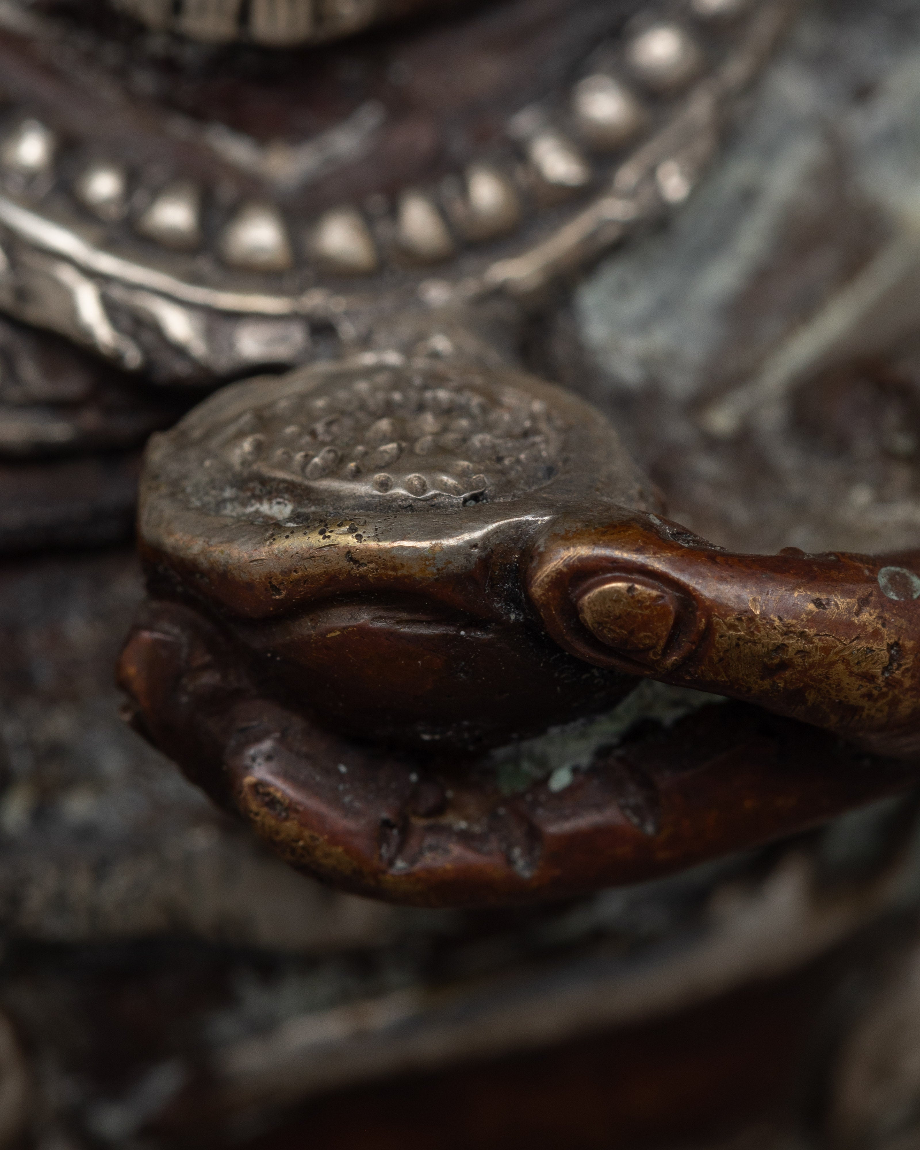 Mahakala Bernagchen Silver Plated Statue | Exquisite Spiritual Deco