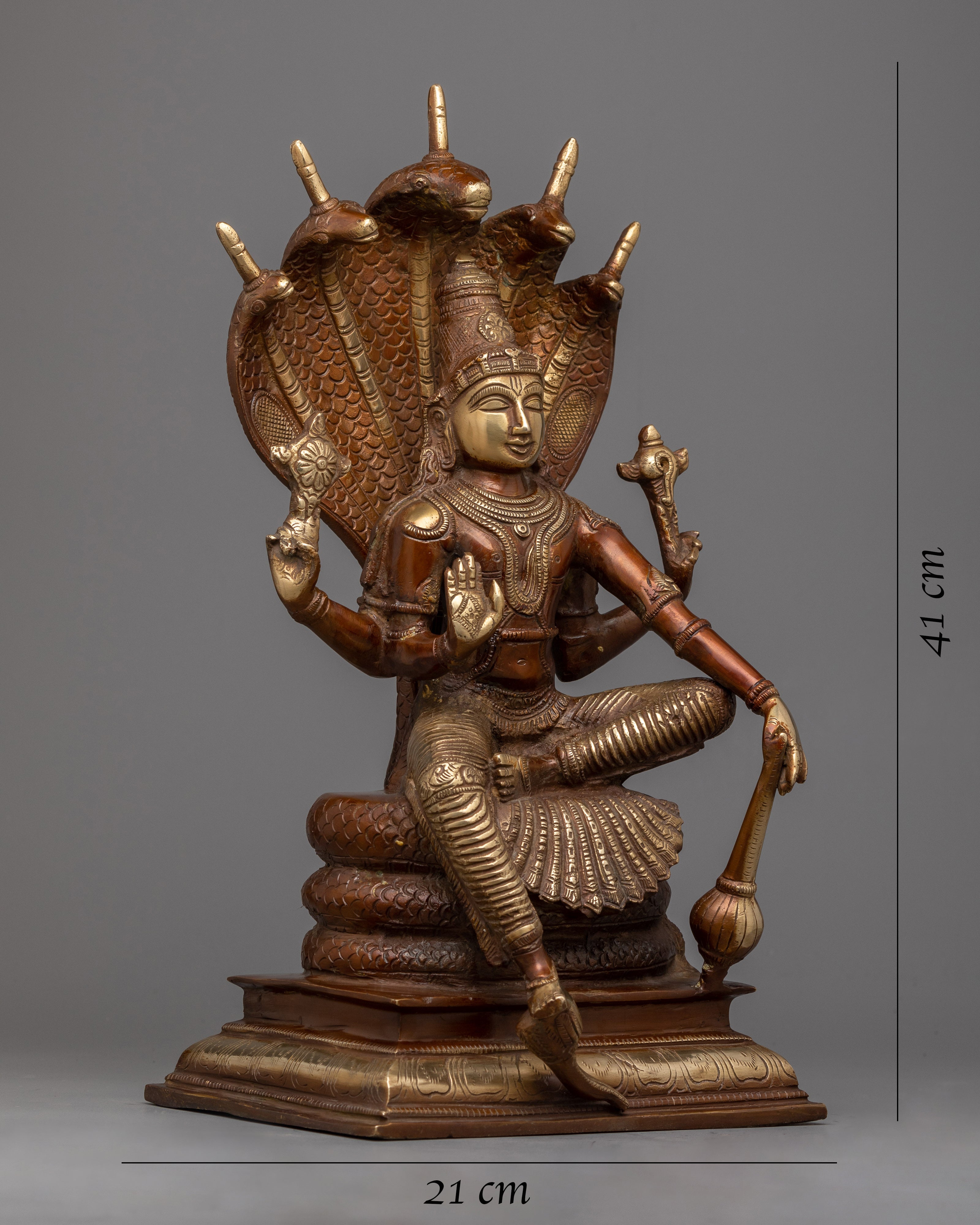 Brass Vishnu Statue | Captivating Brass Sculpture of Bishnu