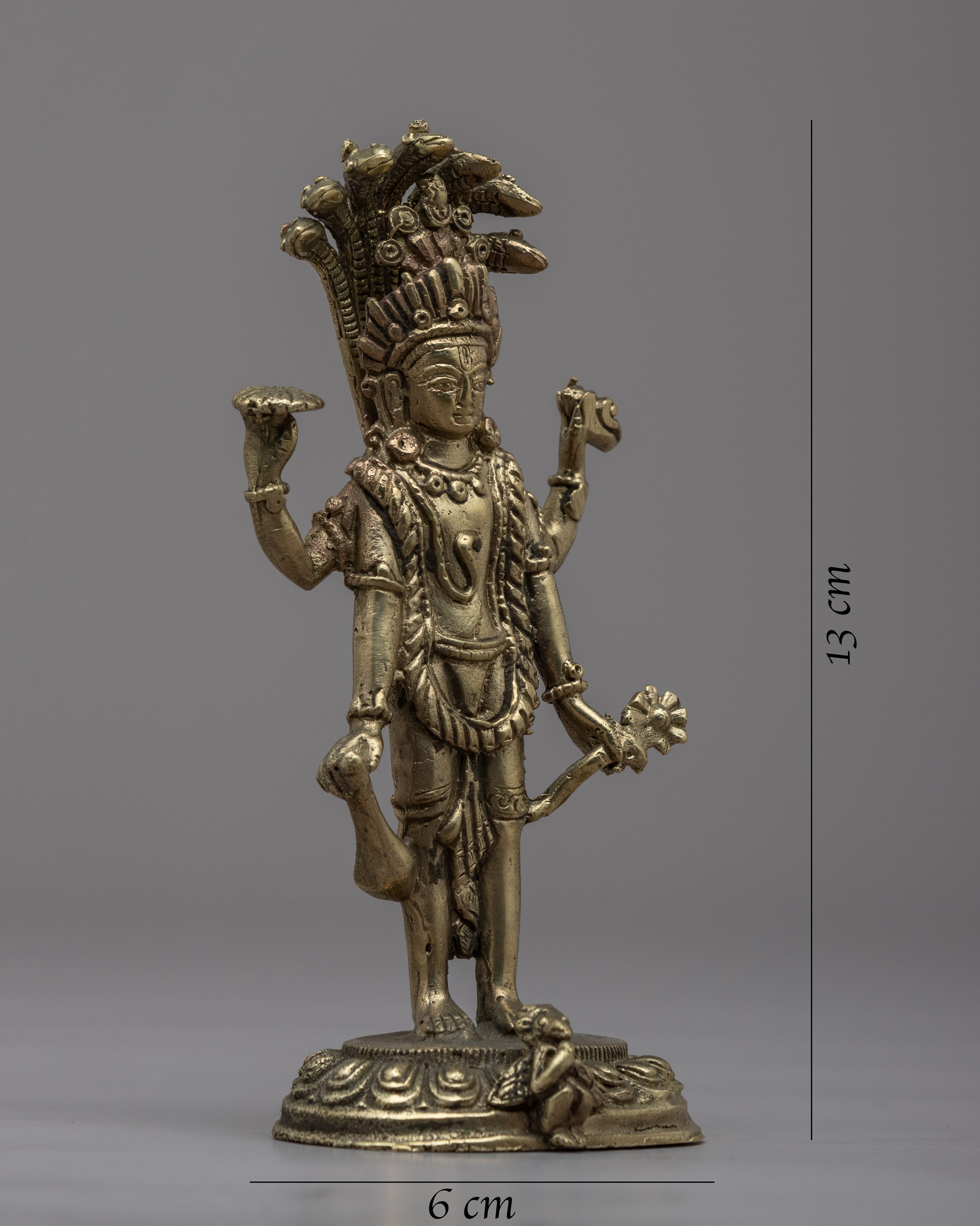 Bishnu God Statue | Handmade Brass Sculpture for Divine Blessings