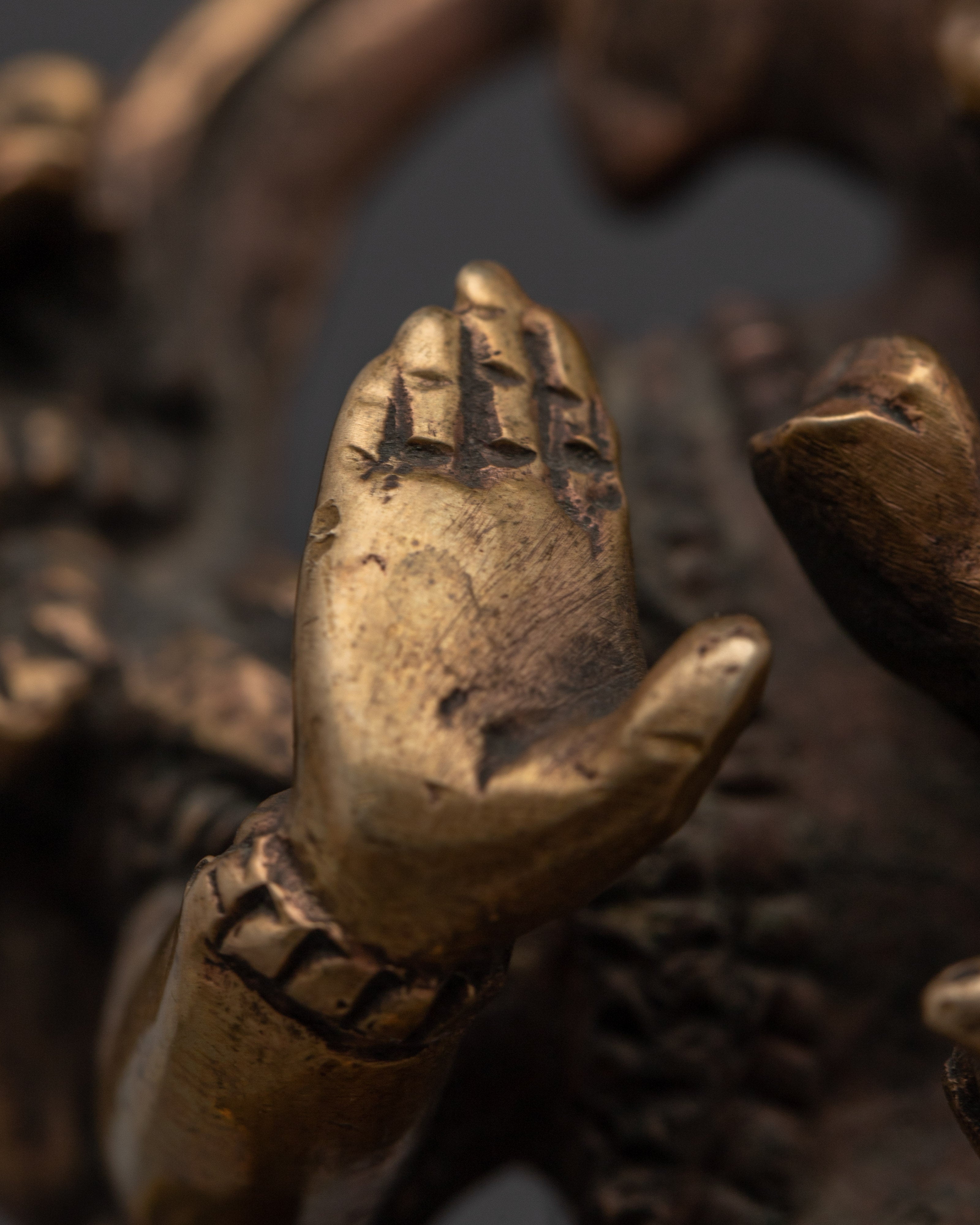 Handcrafted Ganesh Decor Statue | Exquisite Copper Body Sculpture for Home Décor