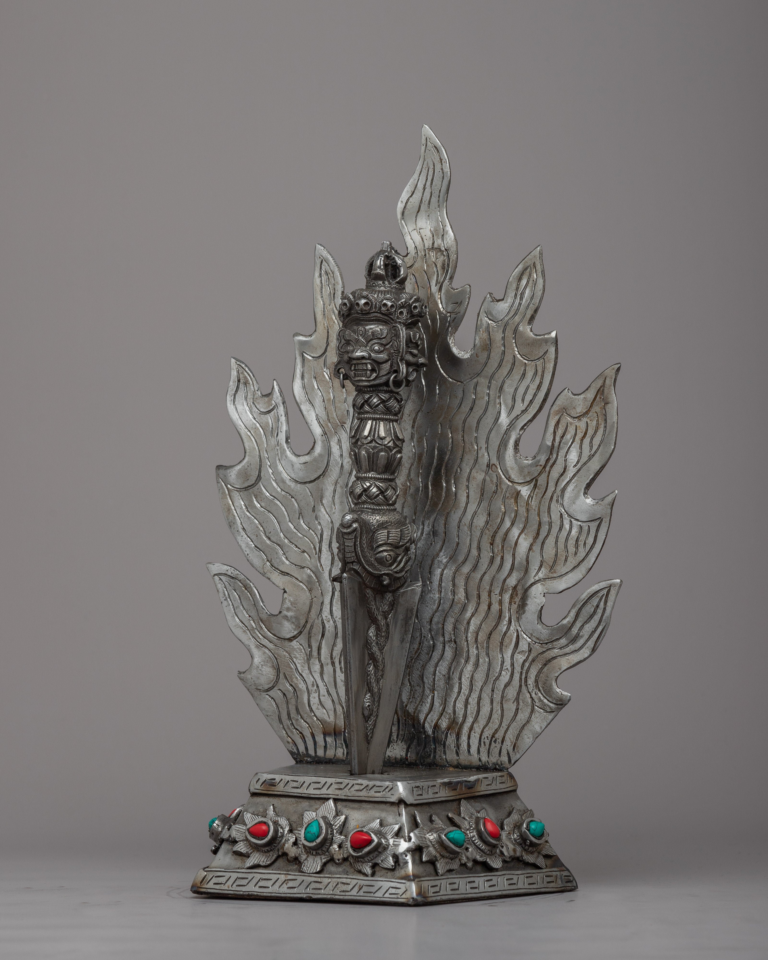 Iron Phurba Ritual Dagger | Symbol of Wrathful Deities and Protection