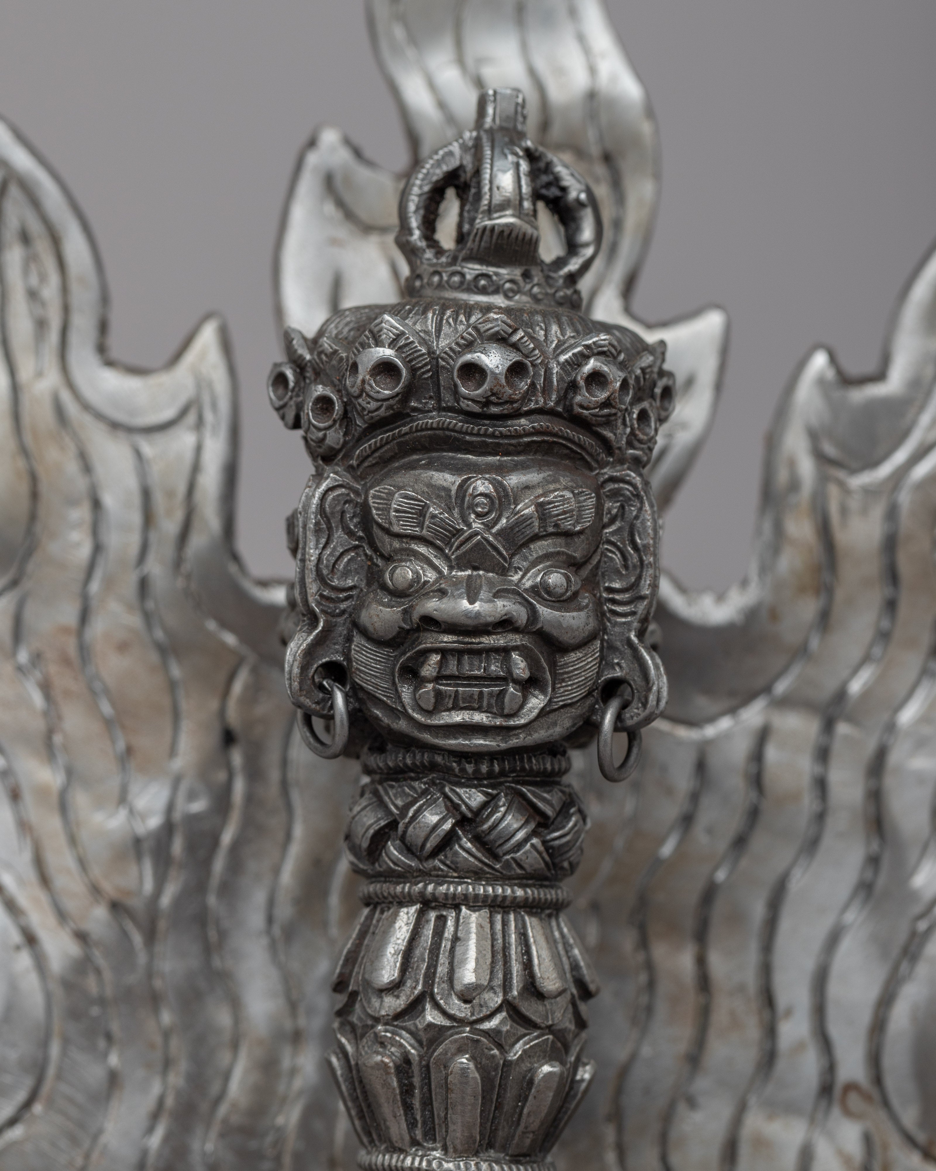 Iron Phurba Ritual Dagger | Symbol of Wrathful Deities and Protection
