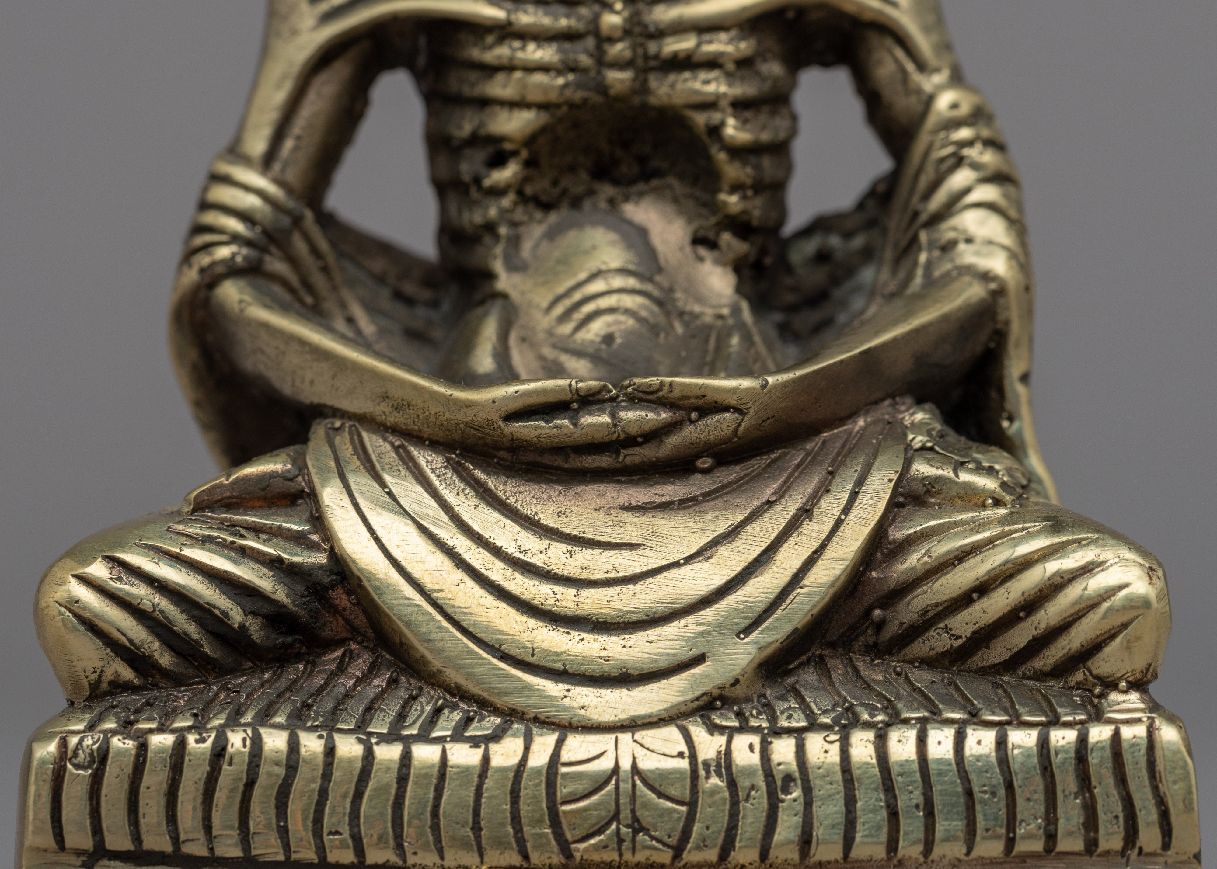 Handcrafted Fasting Buddha Statue | Embrace Inner Peace and Wellness with this Exquisite Artwork