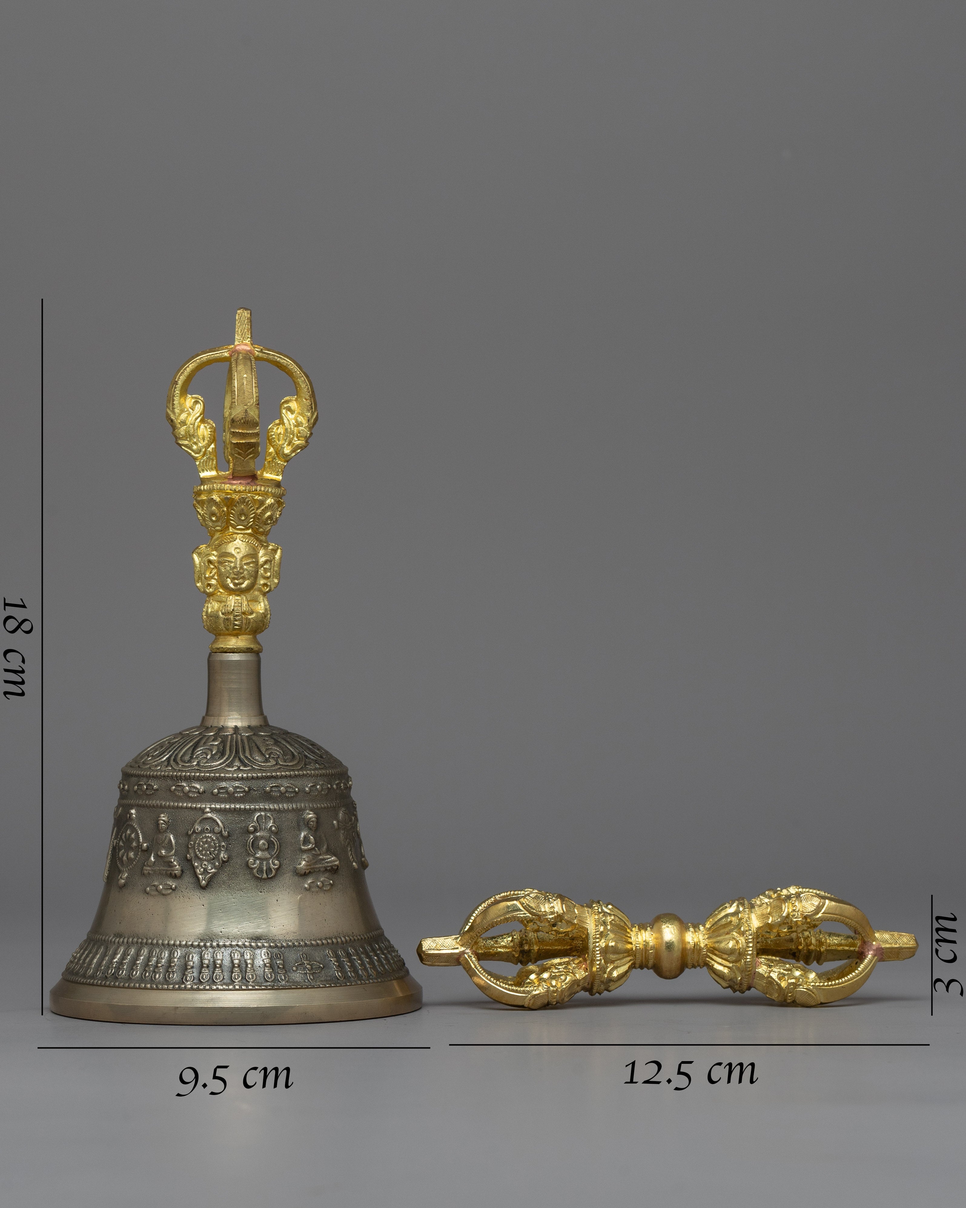 Buddhist Vajra and Bell Set | Tibetan Buddhist Ceremonial Tools