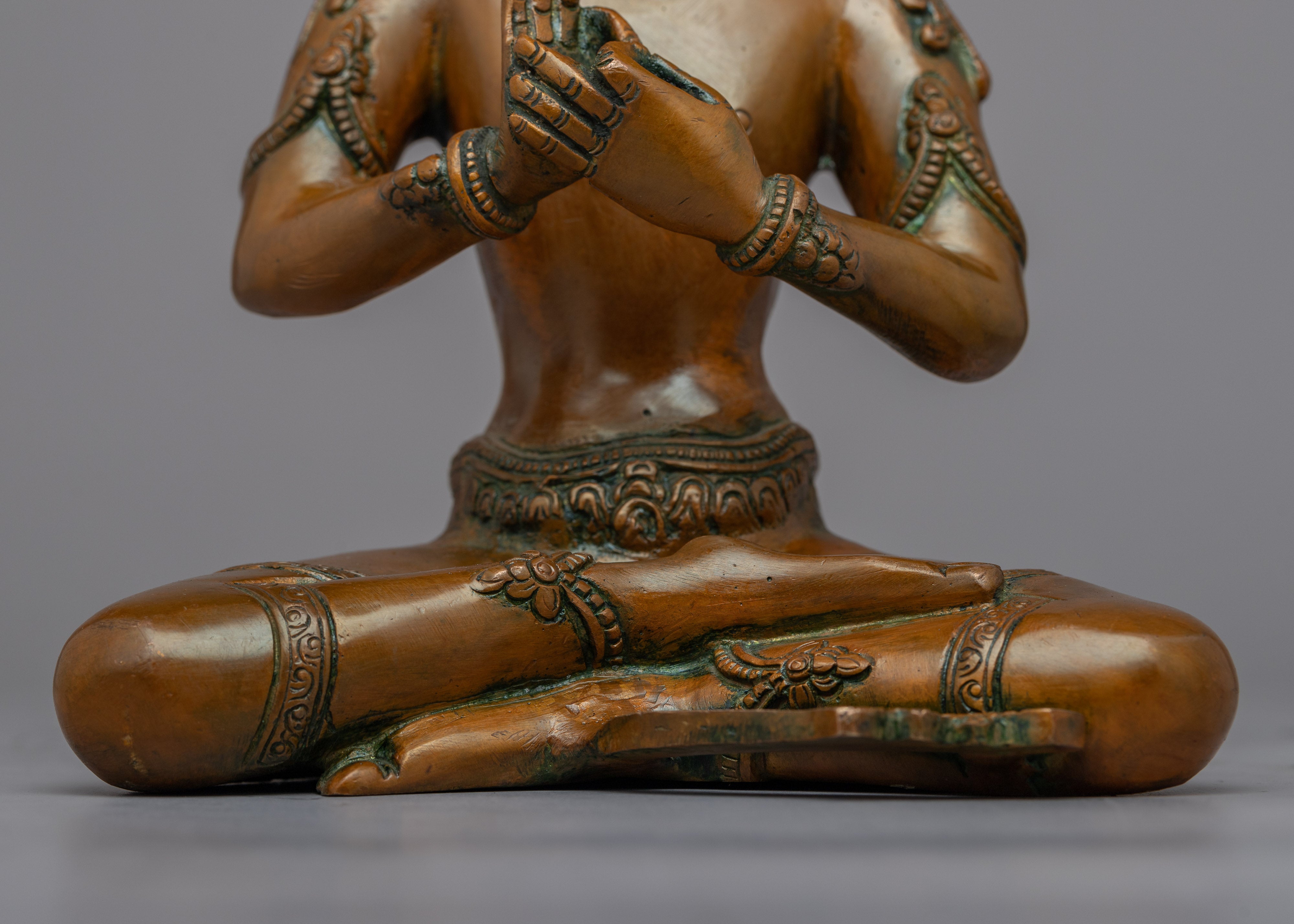 Maitreya Future Buddha Statue | Hand-Carved Buddhist Deity Sculpture