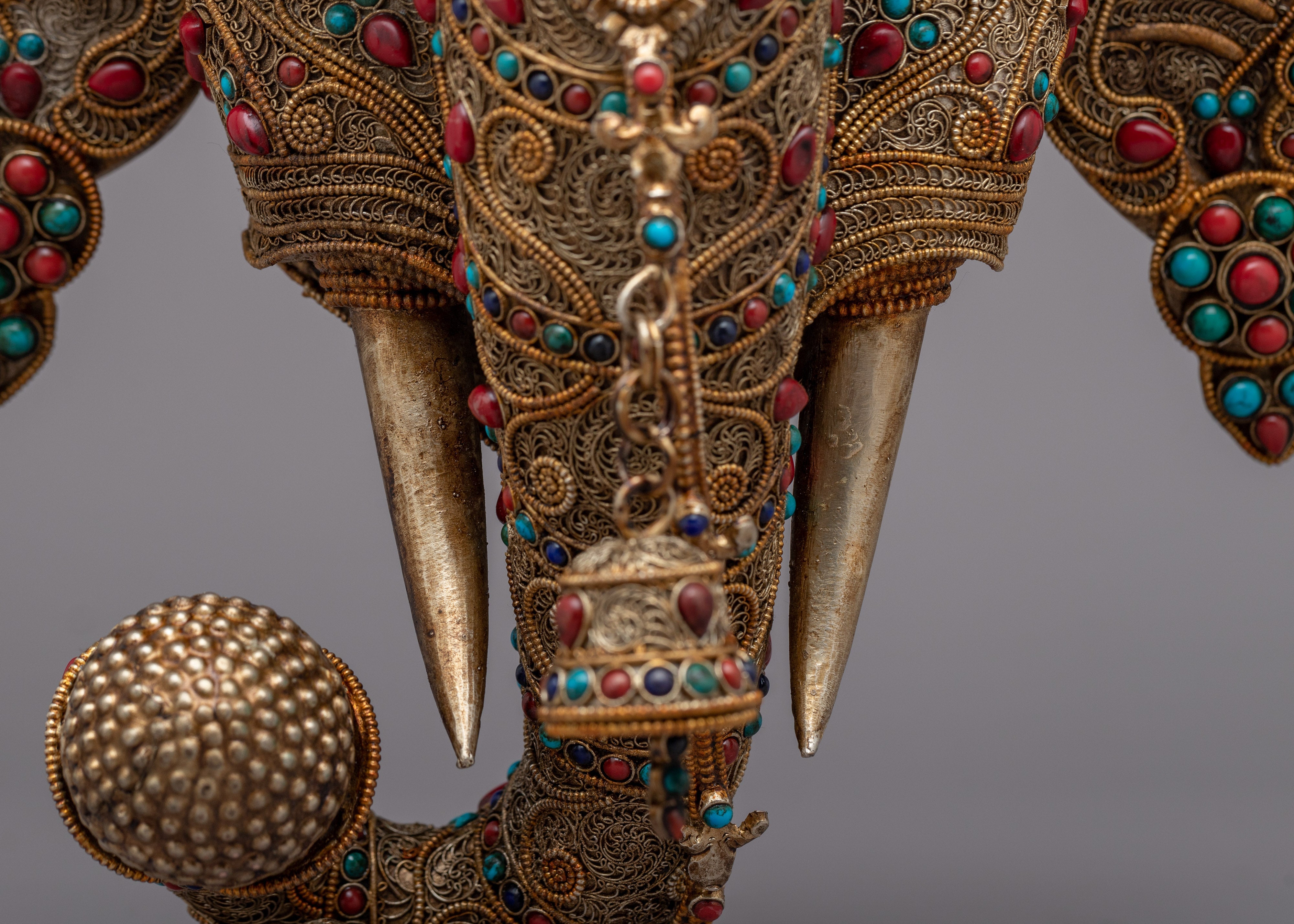 Handcrafted Copper Wall Hanging Ganesh Mask | Auspicious Wall Decor