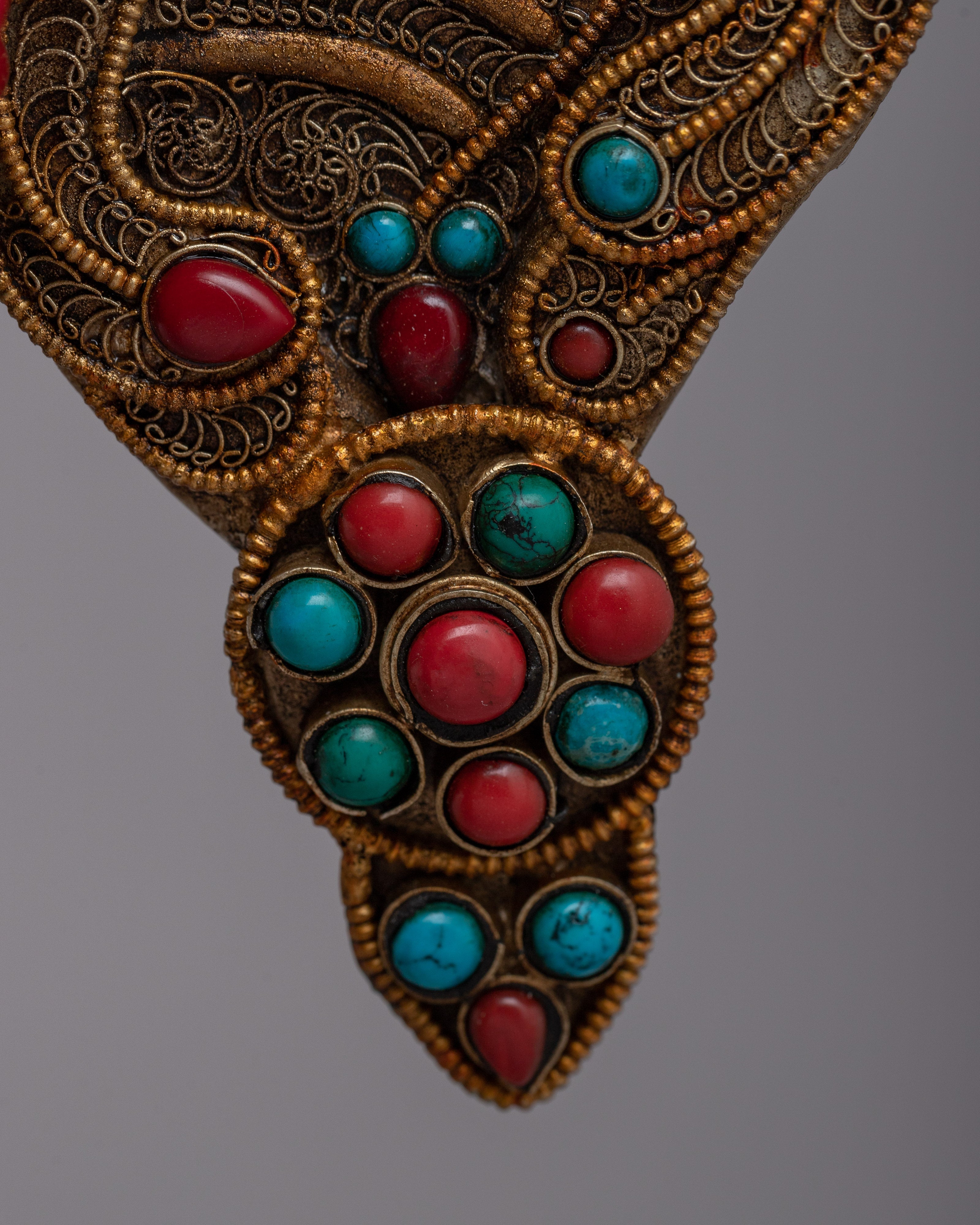 Handcrafted Copper Wall Hanging Ganesh Mask | Auspicious Wall Decor