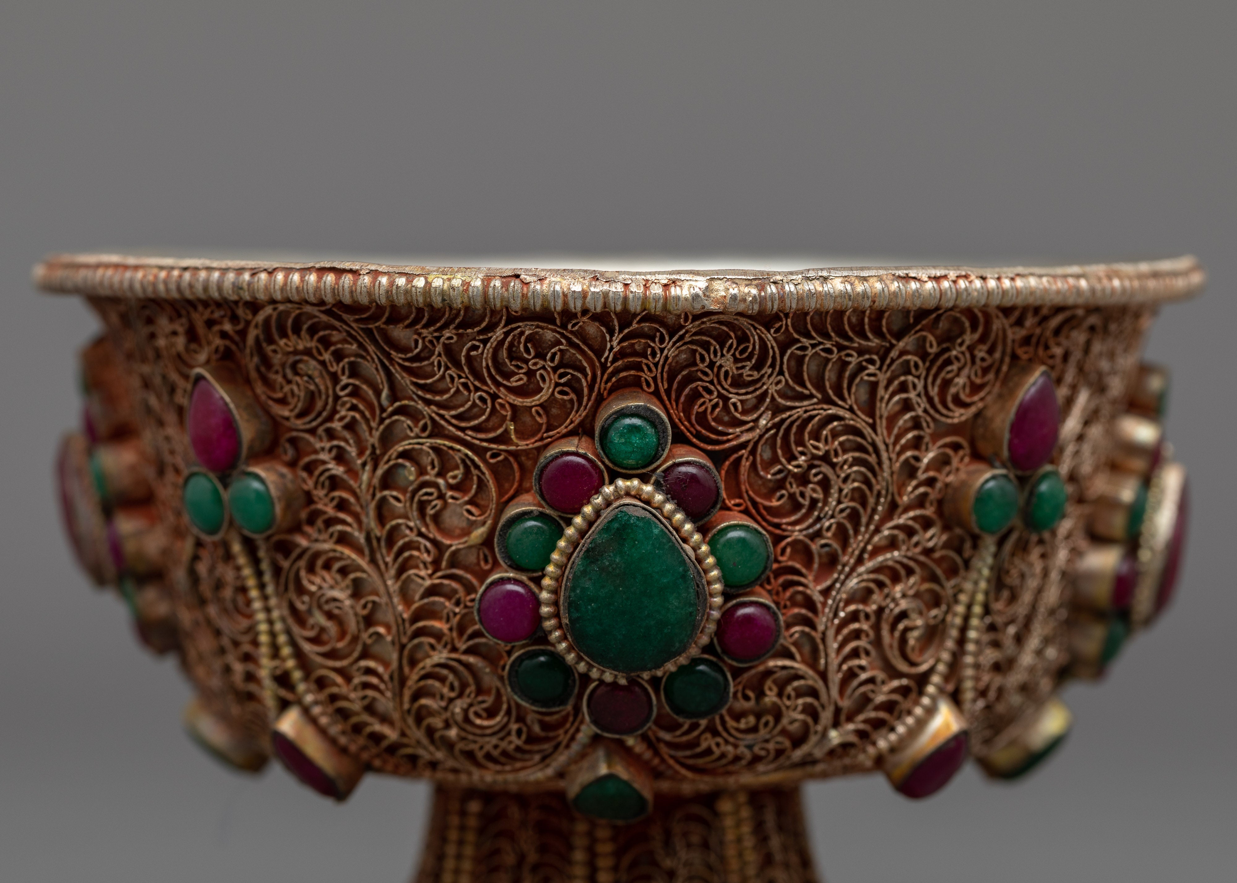Copper Decorative Bowl with Intricate Design | Exquisite Artwork for Your Space