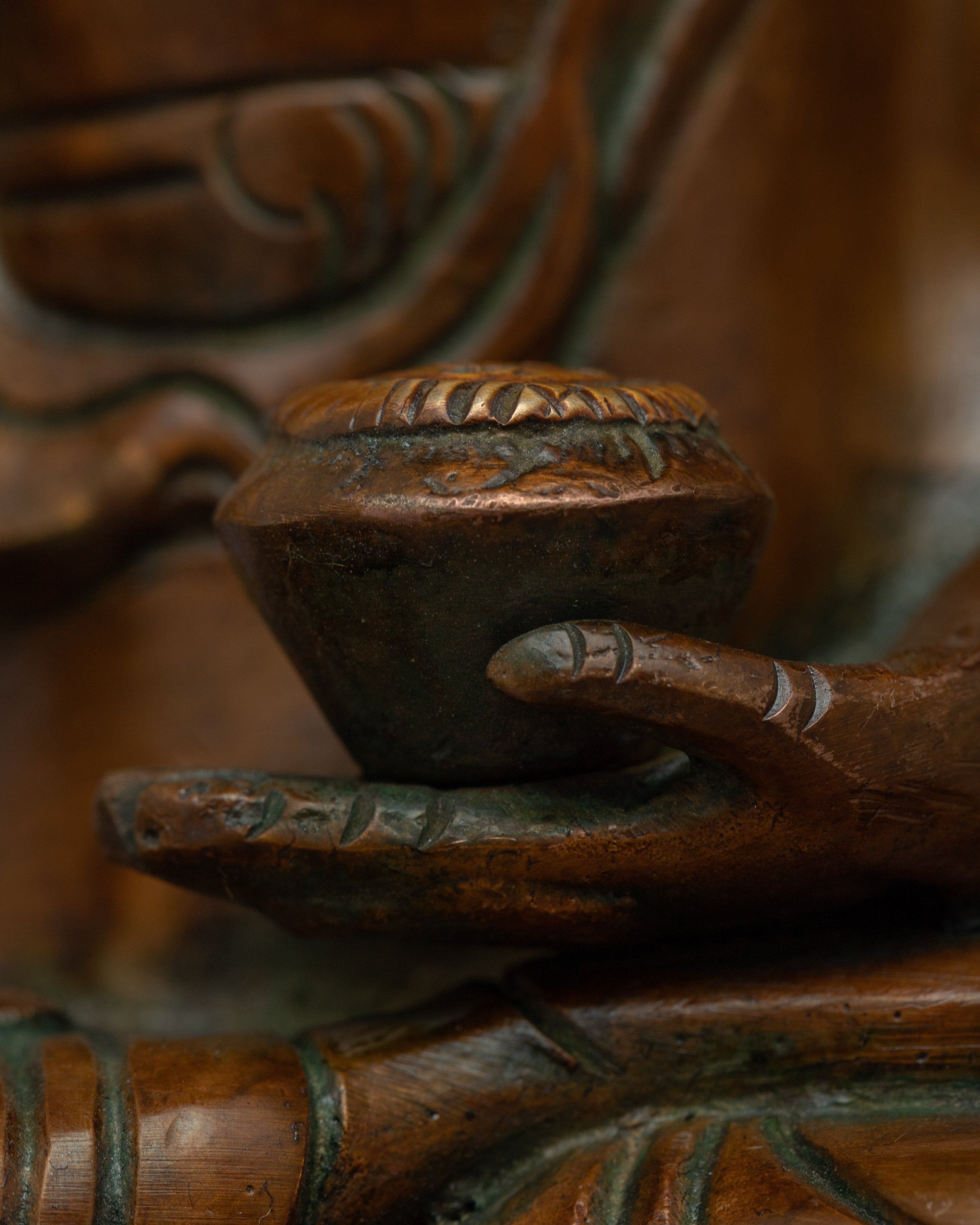 Tibetan Brass Shakyamuni Buddha Statue | Radiating the Energy of Spiritual Awakening