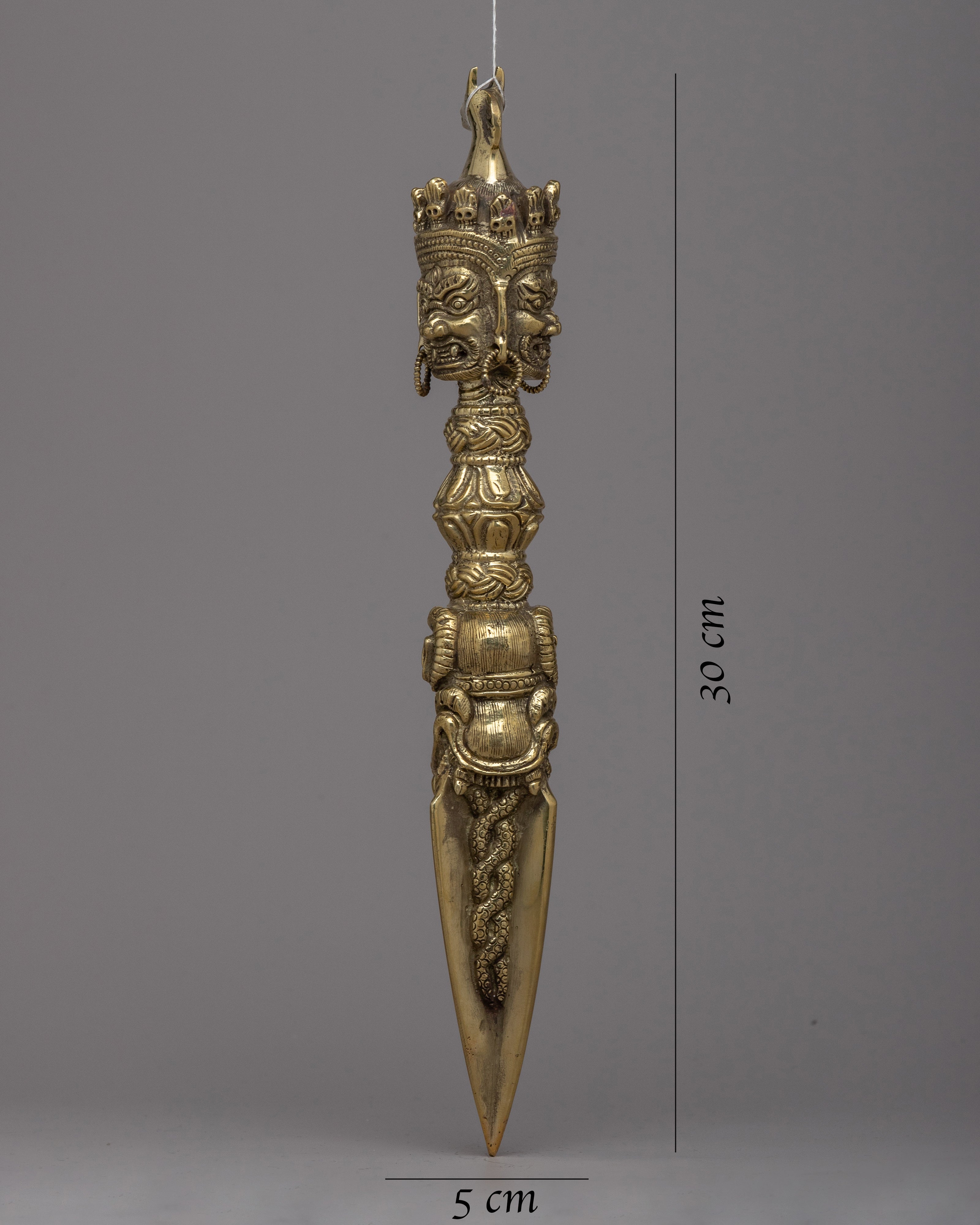 Brass Phurba Ritual Dagger | Symbol of Defeating Obstacles and Negative Force