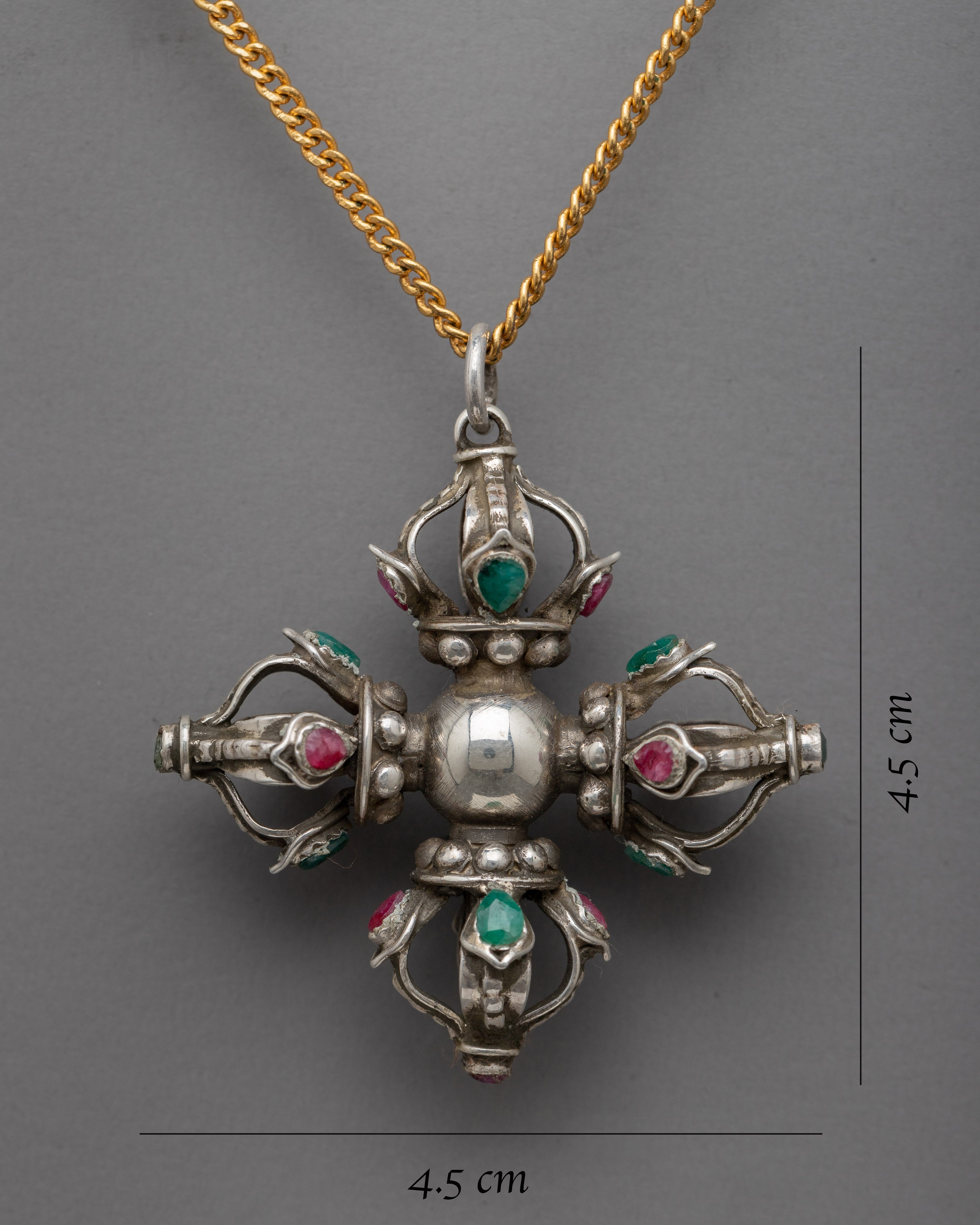 Double Vajra Necklace | Handmade Locket from Nepal