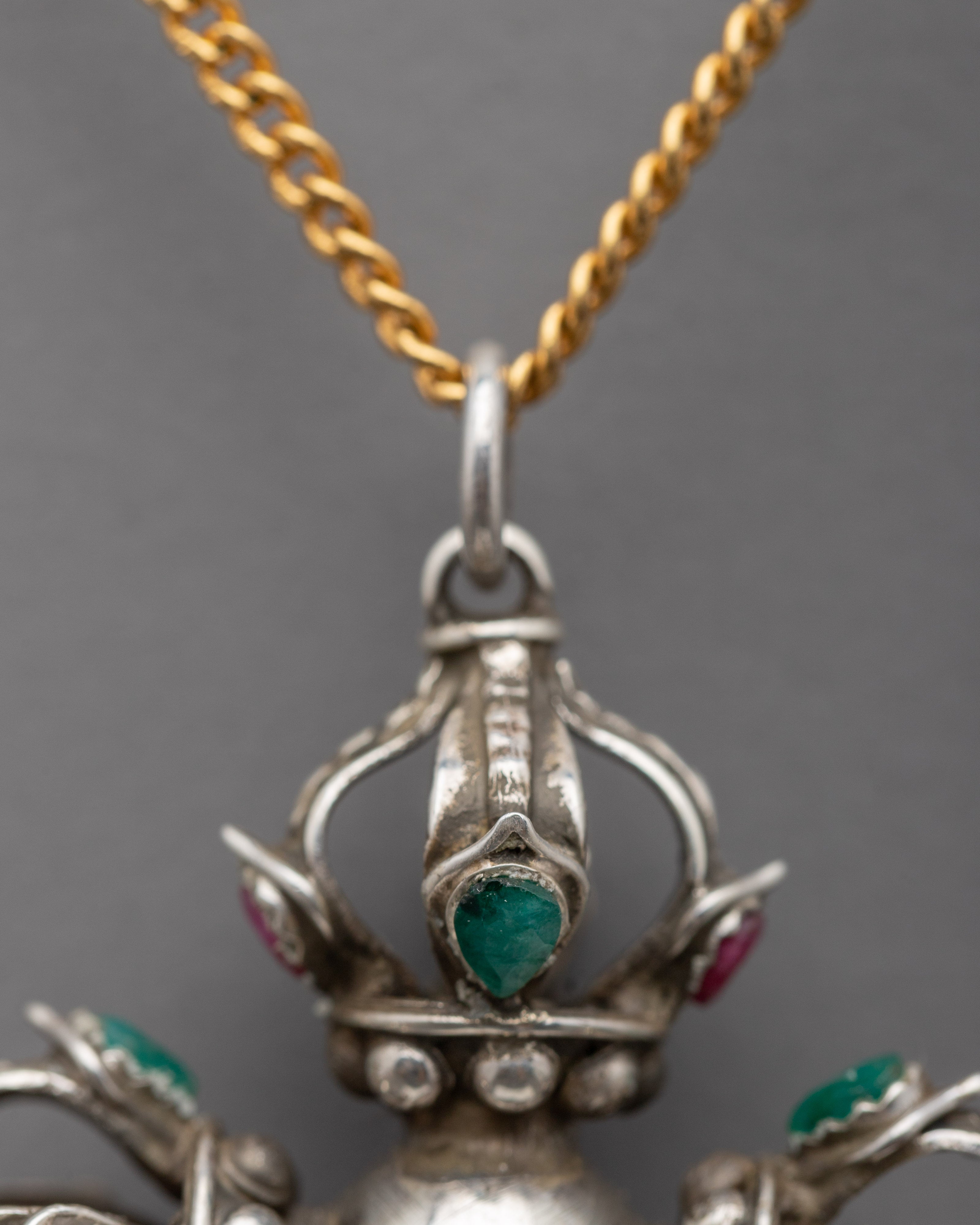 Double Vajra Necklace | Handmade Locket from Nepal