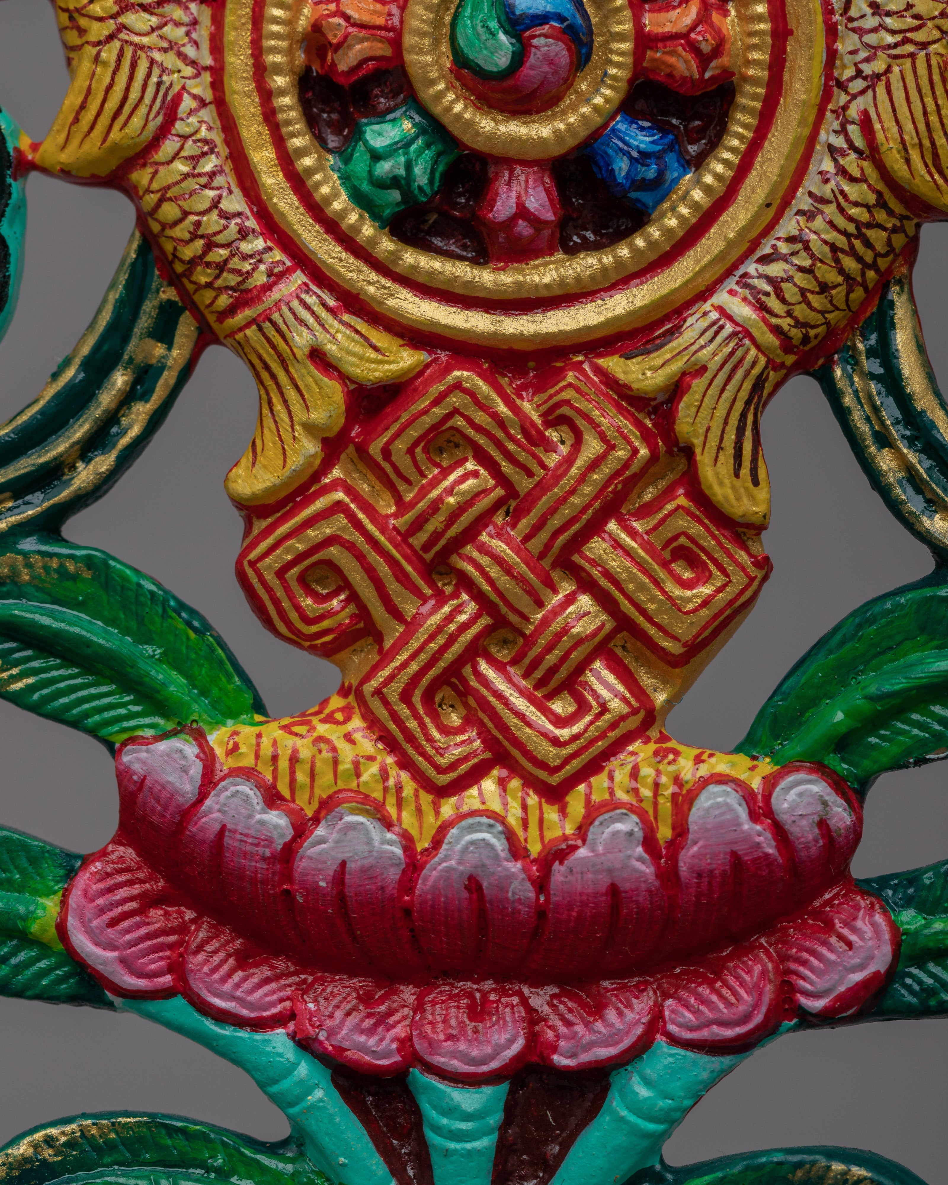 Colorful Auspicious Symbol | Vibrant Spiritual Decor
