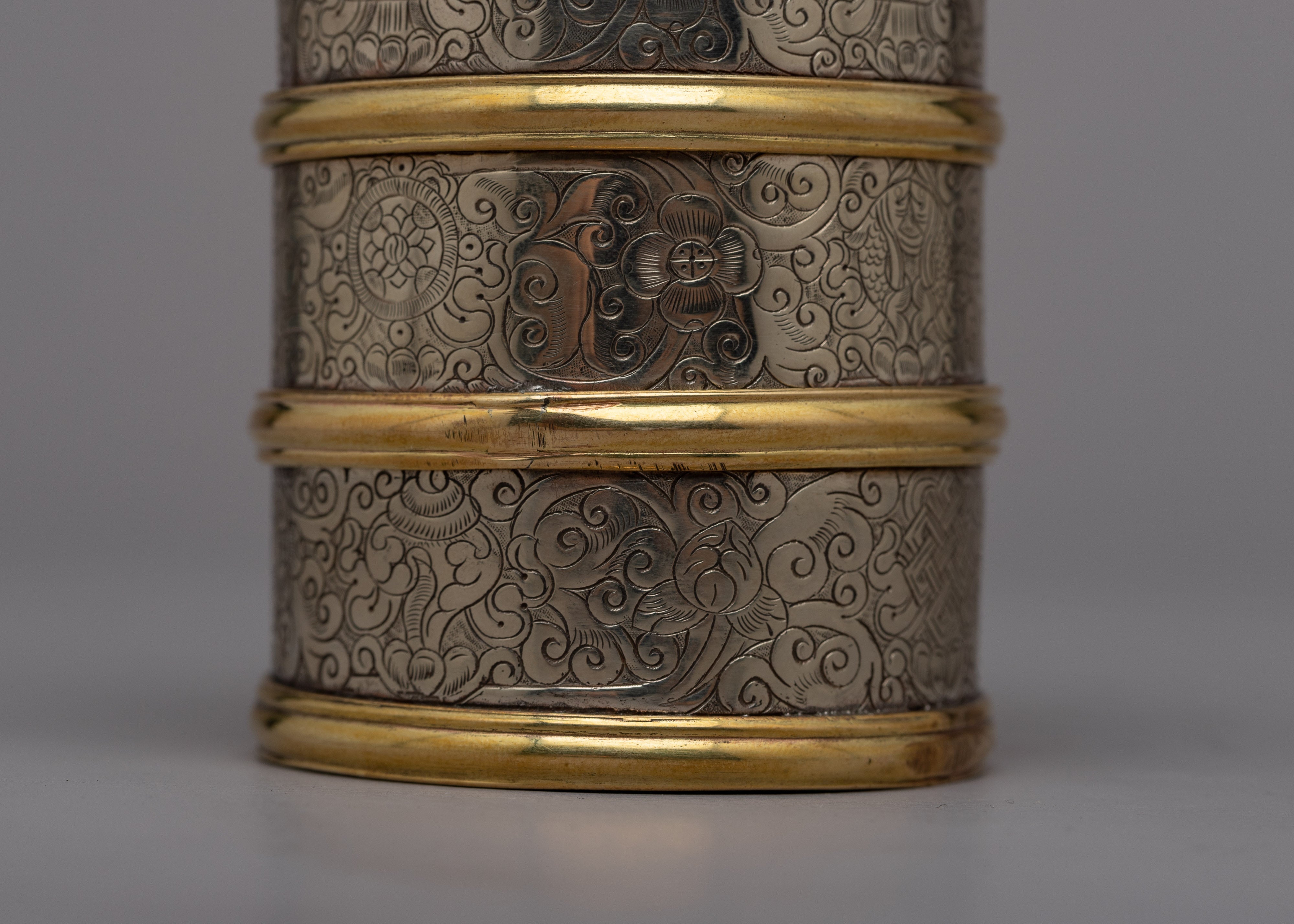 Brass Rice Offering Pot | Traditional Handcrafted Food Offering