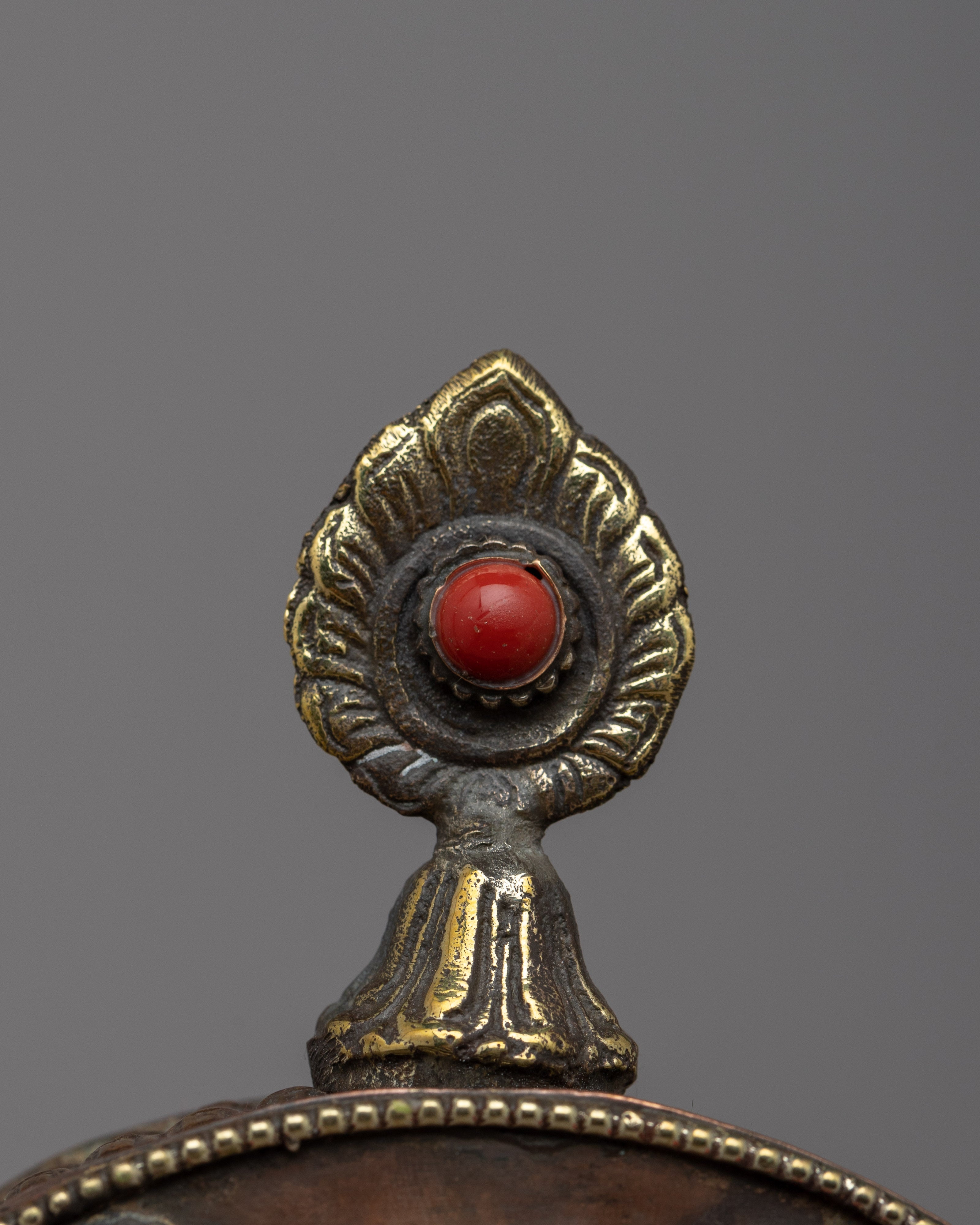 Handcrafted Prayer Wheel with Auspicious Symbols | Infuse Your Space with Devotion