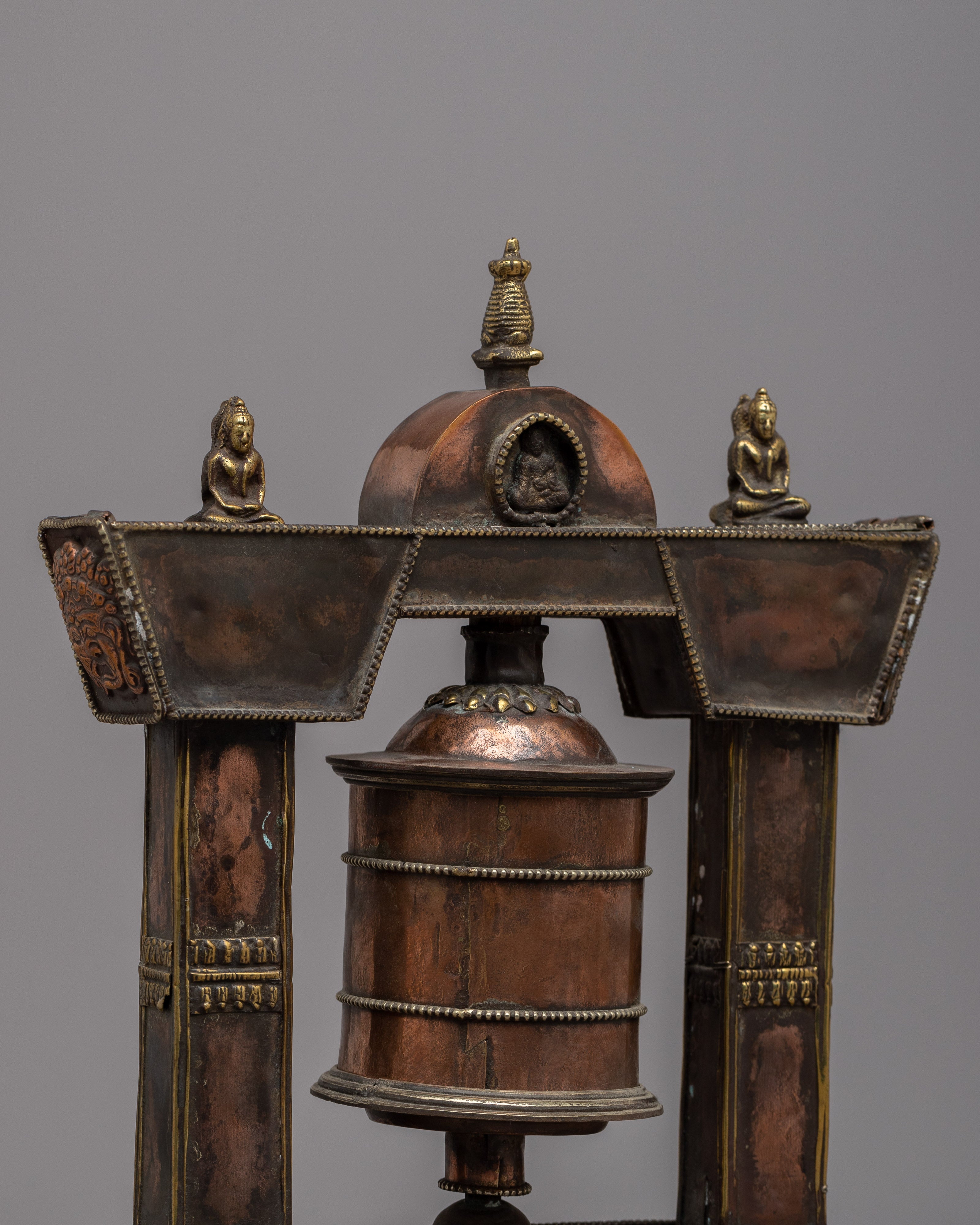 Sacred Single Prayer Wheel | Infuse Your Space with Spiritual Energy