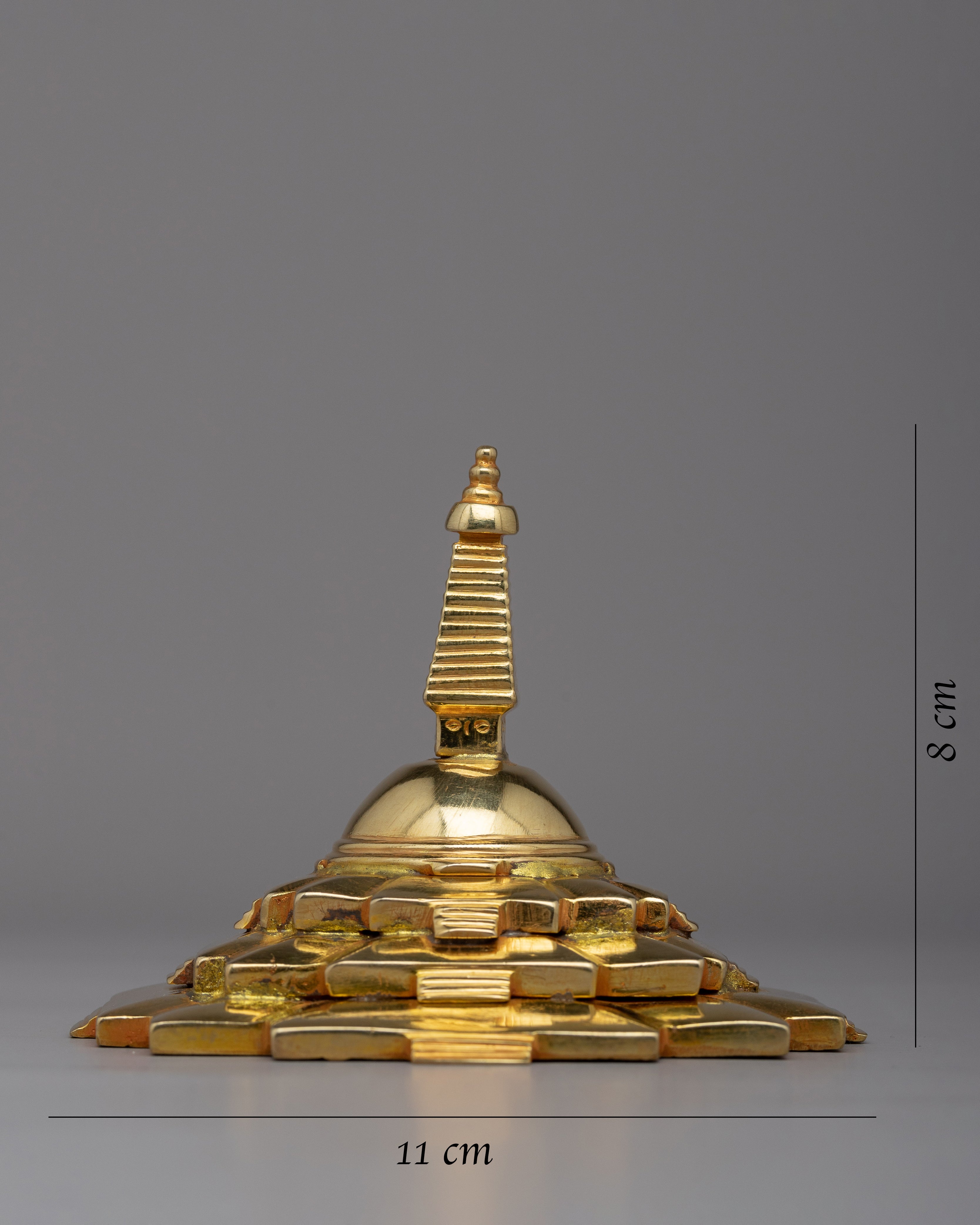 Gold Plated Stupa Statue | Embrace the Essence of Divine Splendor