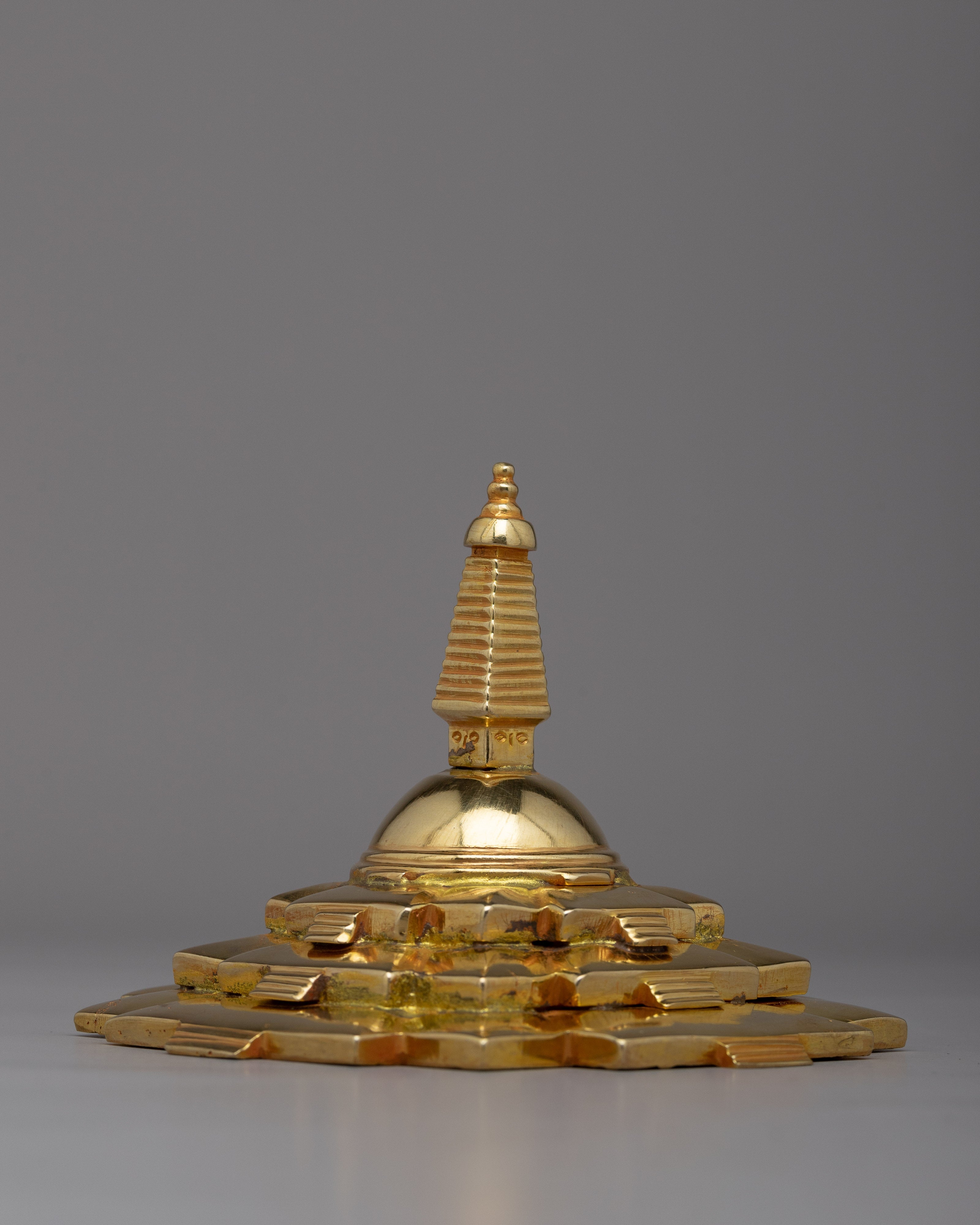 Gold Plated Stupa Statue | Embrace the Essence of Divine Splendor