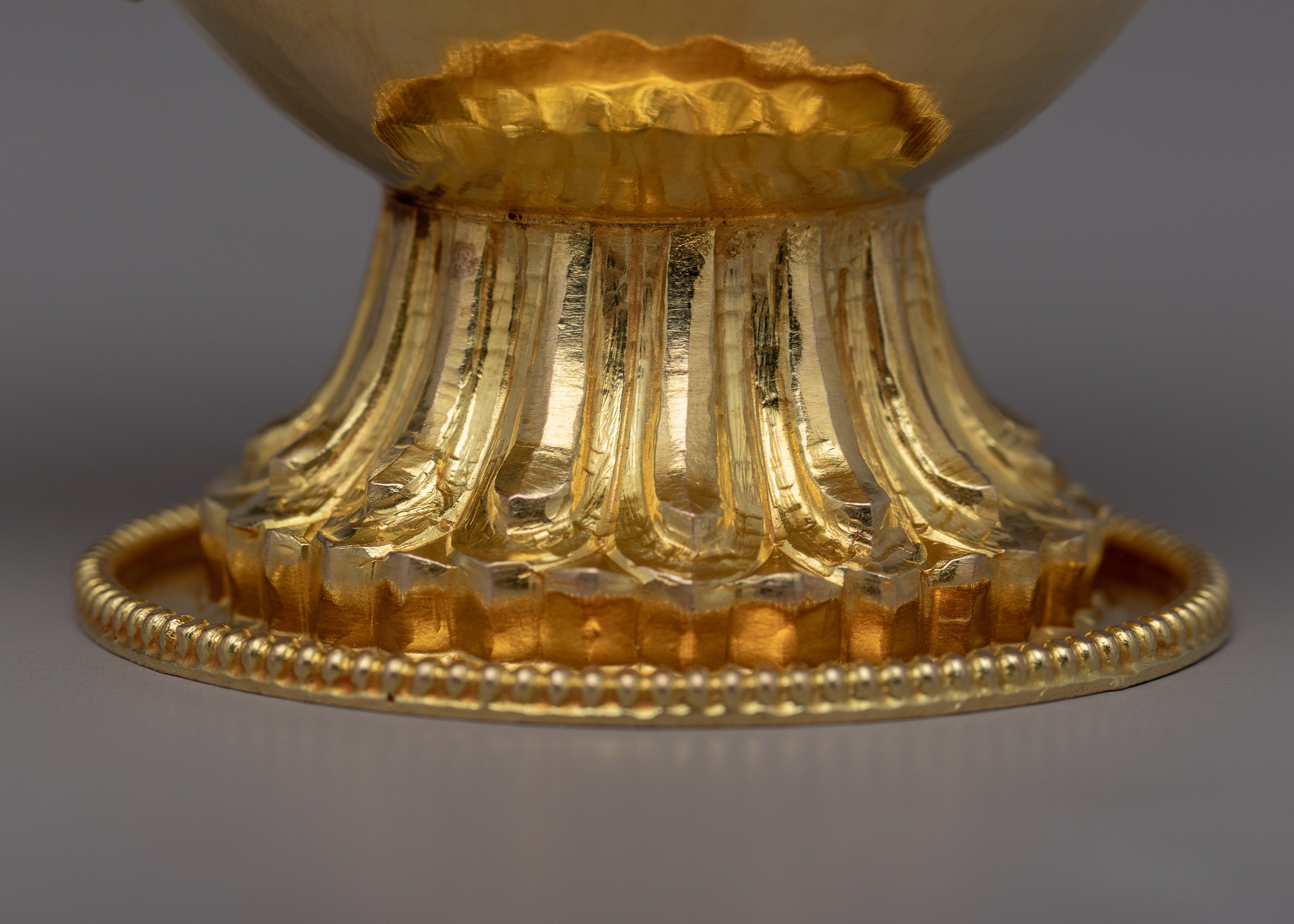 24K Gold Plated Bhumba Set | Traditional Tibetan Ritual Vase for Spiritual Practices