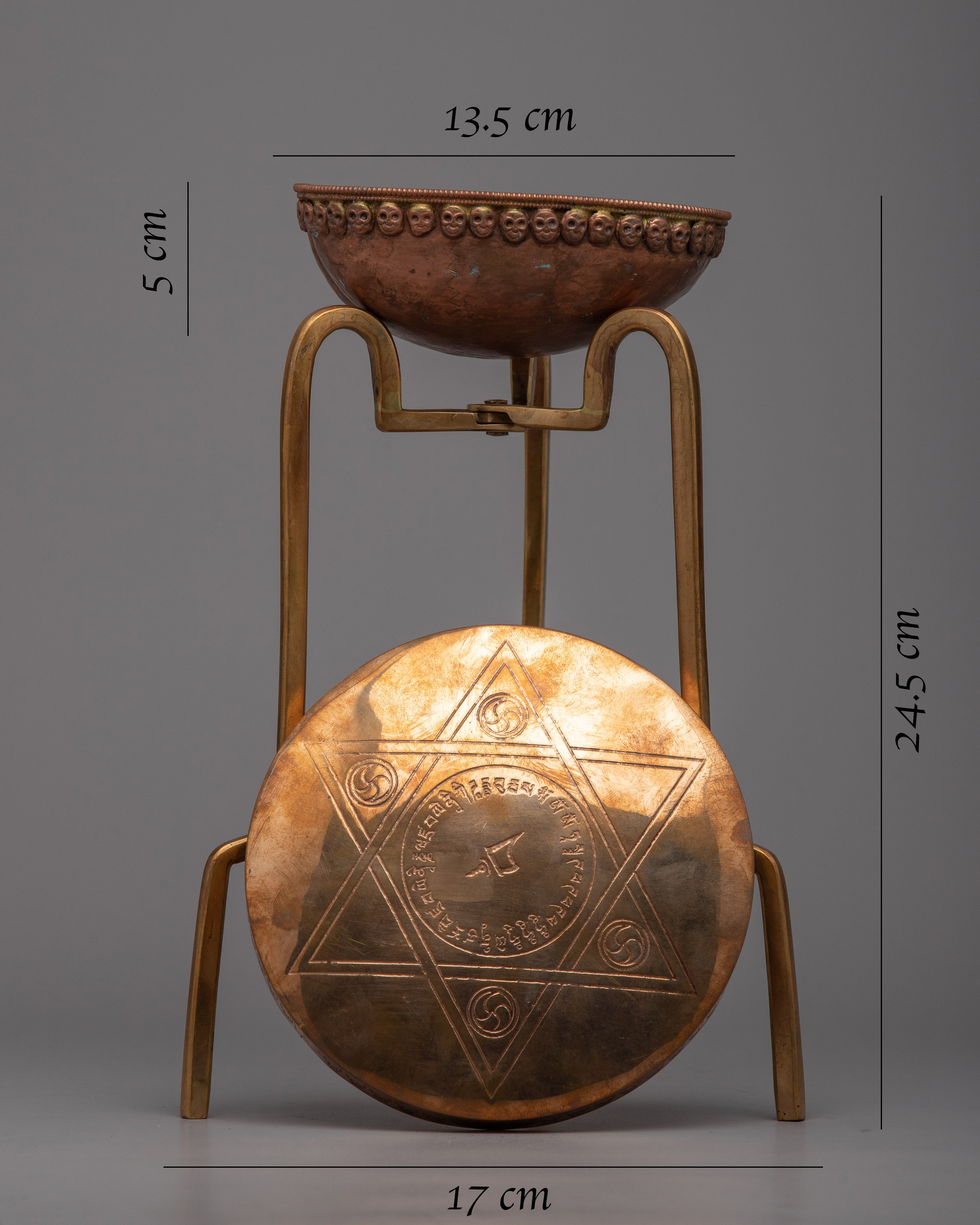 Kapala Tibetan Cup | Tibetan Ceremonial Cup for Meditation & Offerings