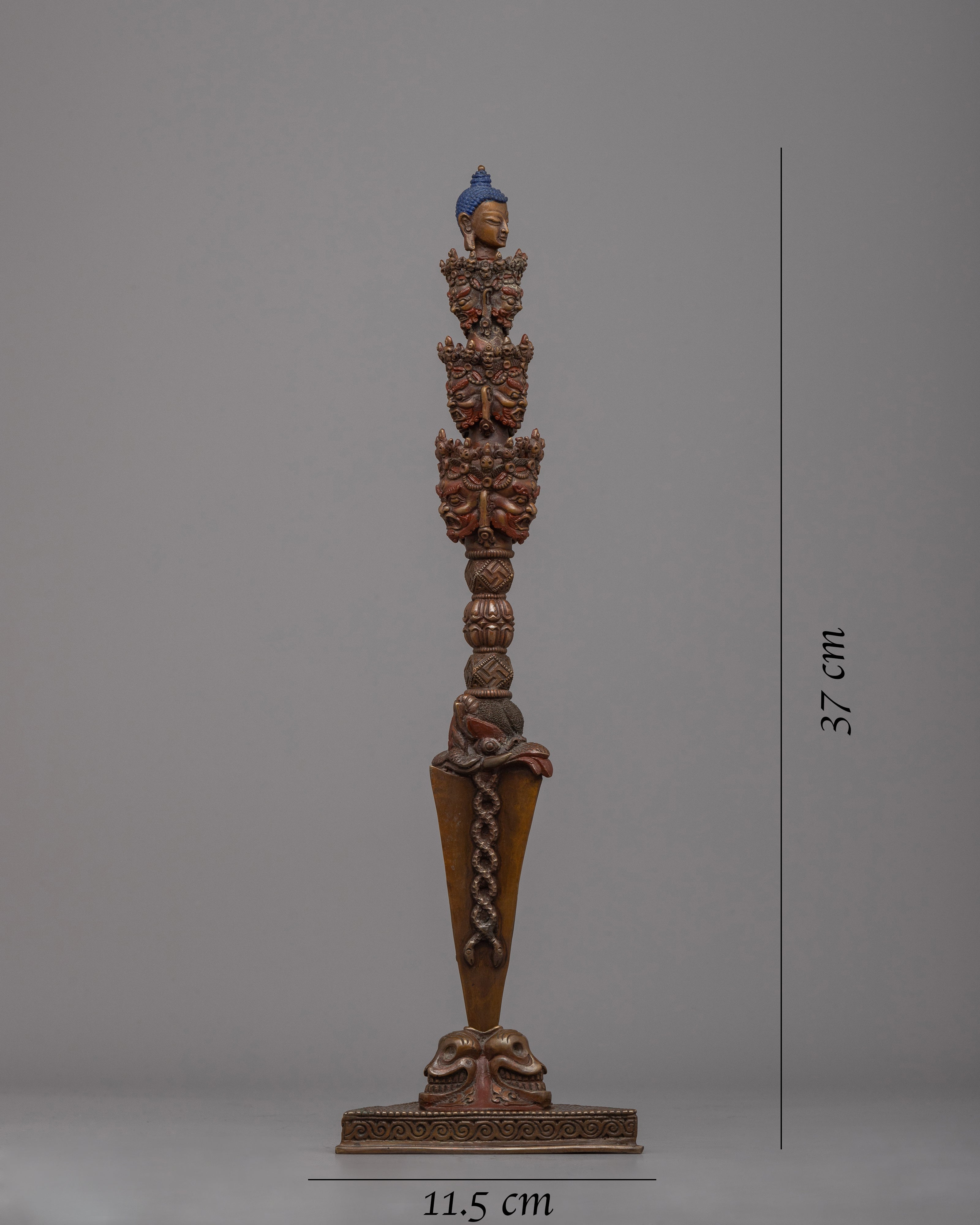 Phurba with Display Stand | Handcrafted Ritual Dagger Set for Spiritual Practices