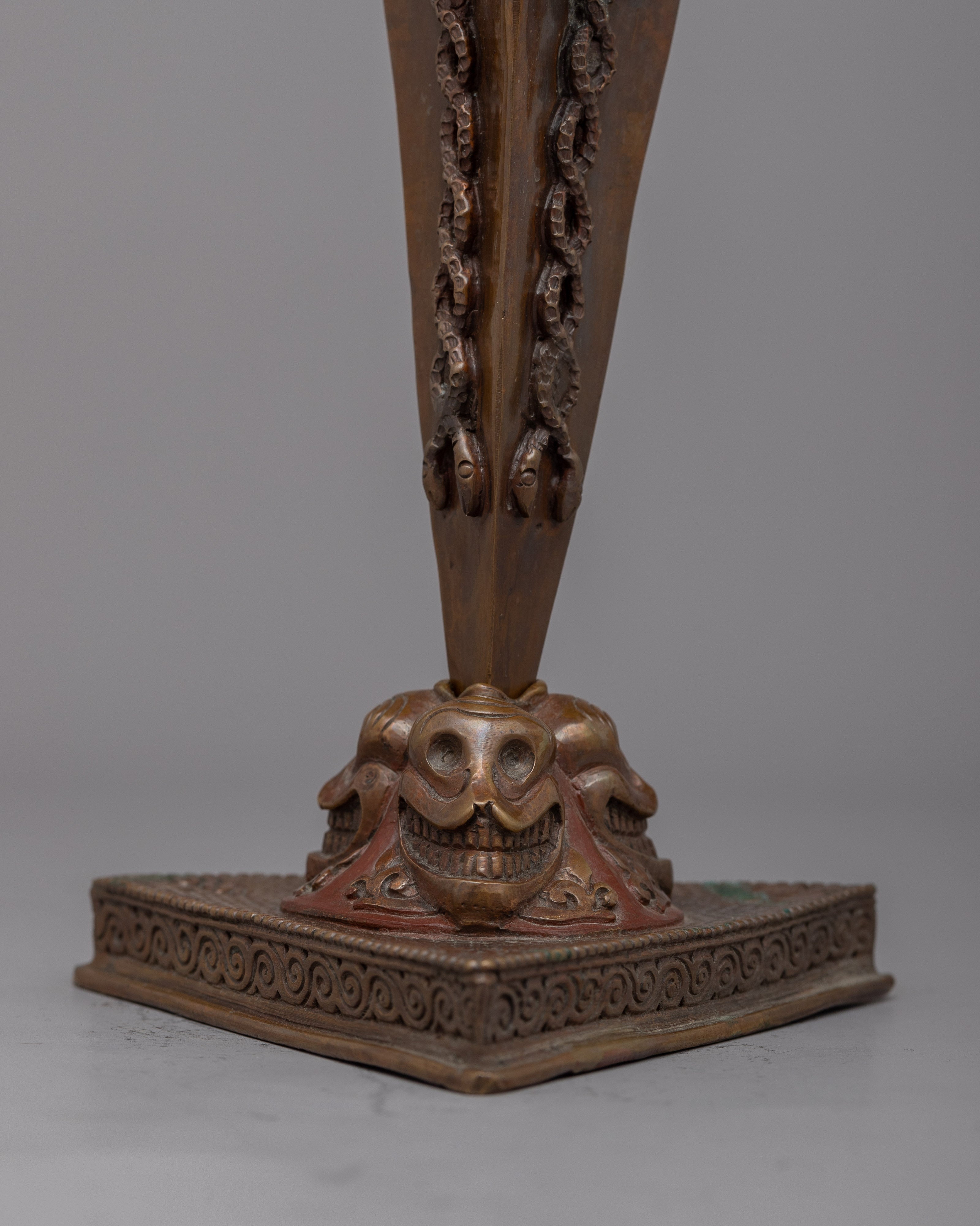 Phurba with Display Stand | Handcrafted Ritual Dagger Set for Spiritual Practices