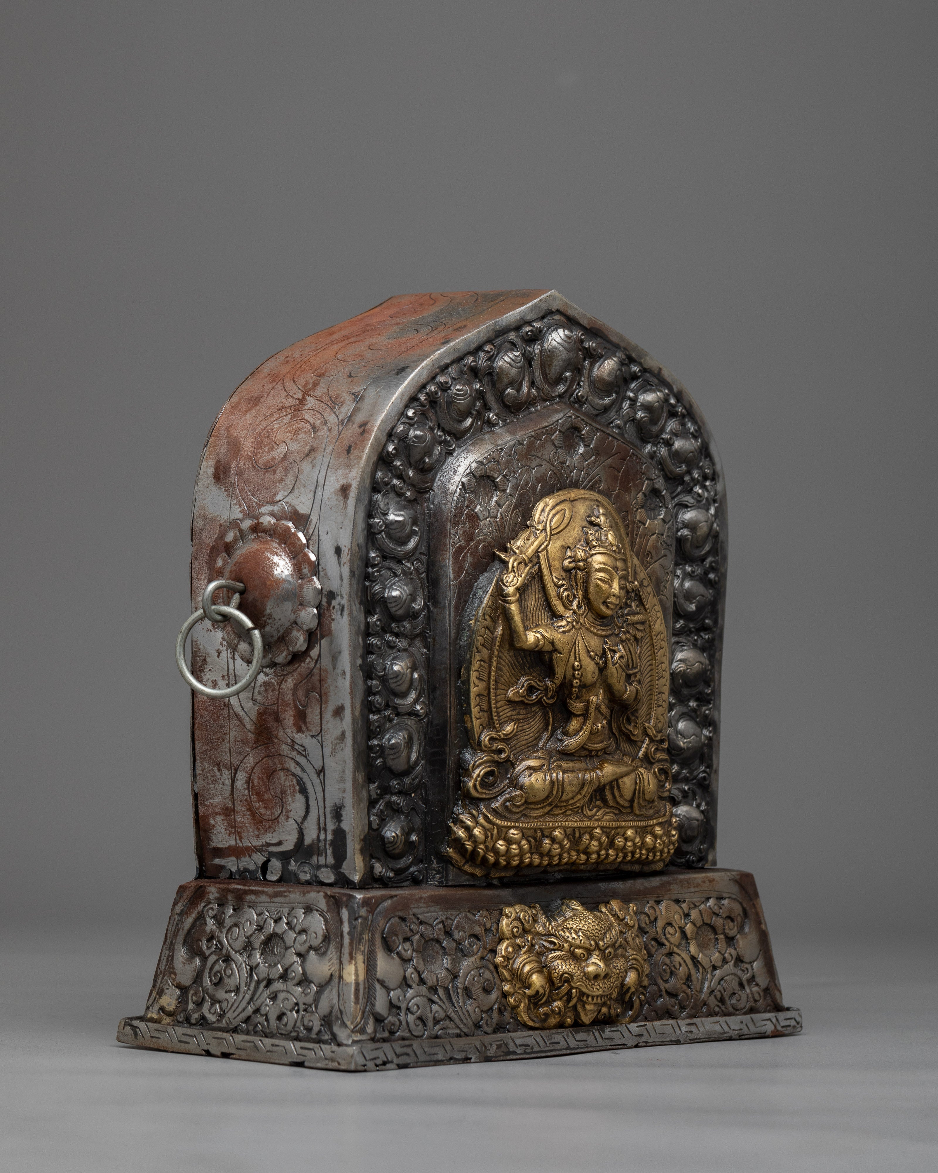 Manjushri Ghau Box | Wisdom and Enlightenment in Iron and Brass